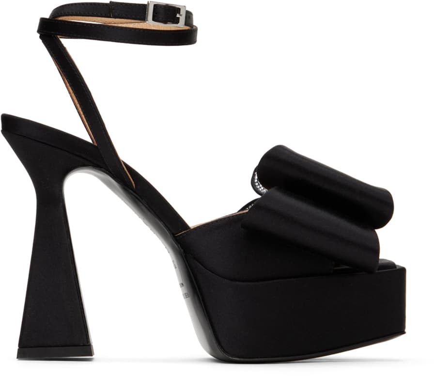 Black 'le Cadeau' Platform Heeled Sandals - Image 1