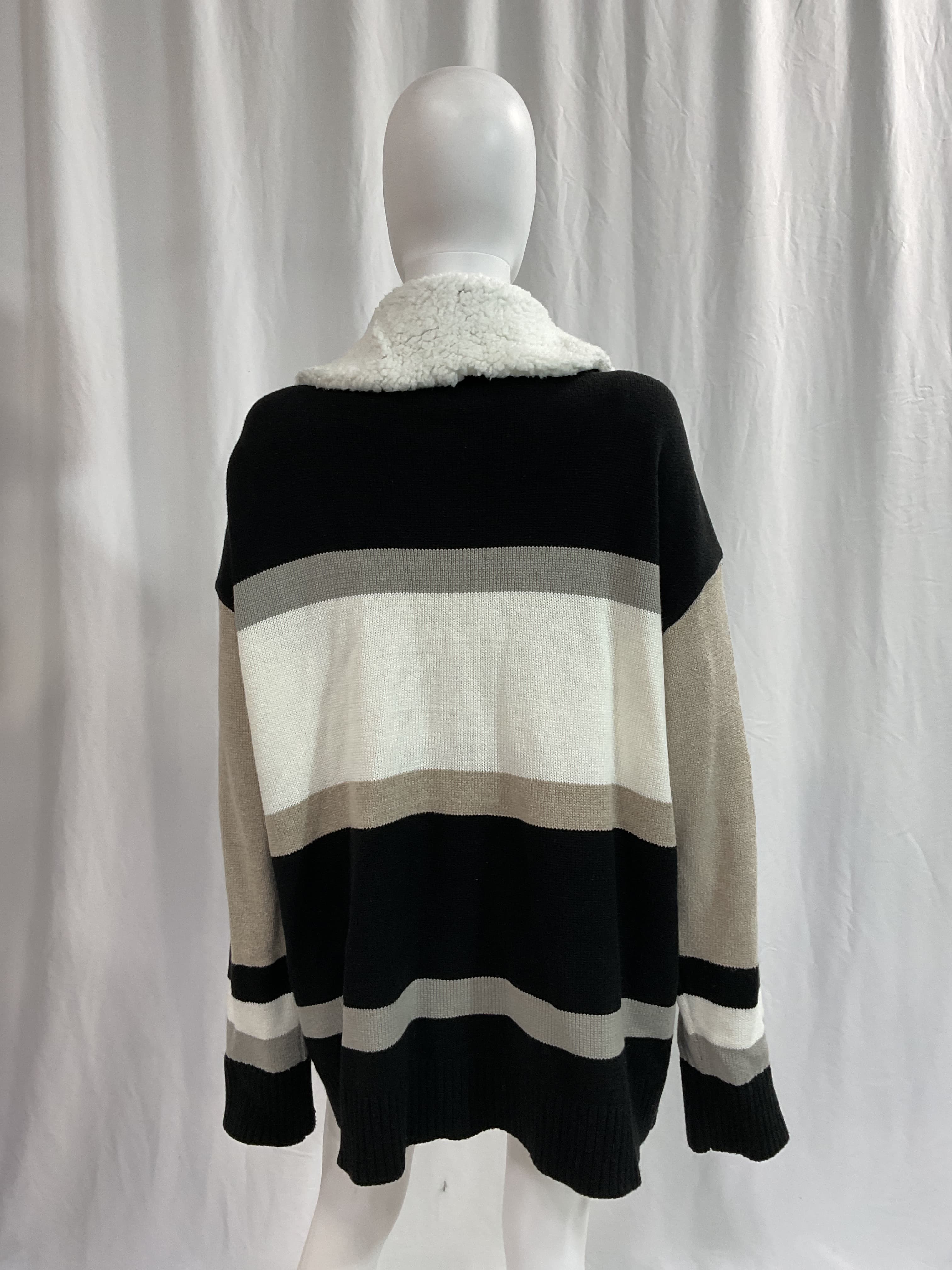 Weston Half Zip Pullover In Apres Stripe Knit - Image 4
