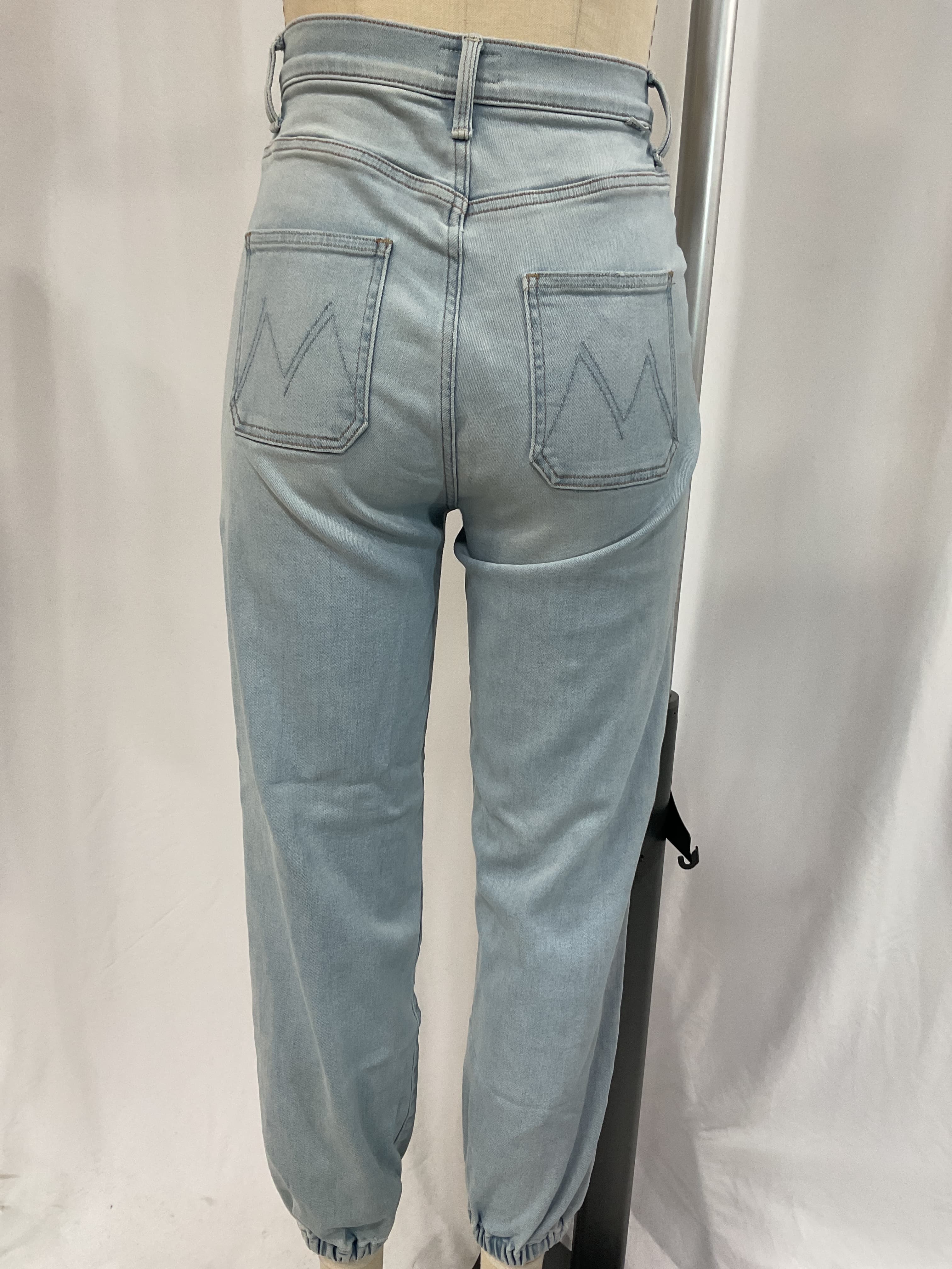 The Wrapper Patch Springy Cotton Blend High Rise Straight Leg Jeans - Image 2