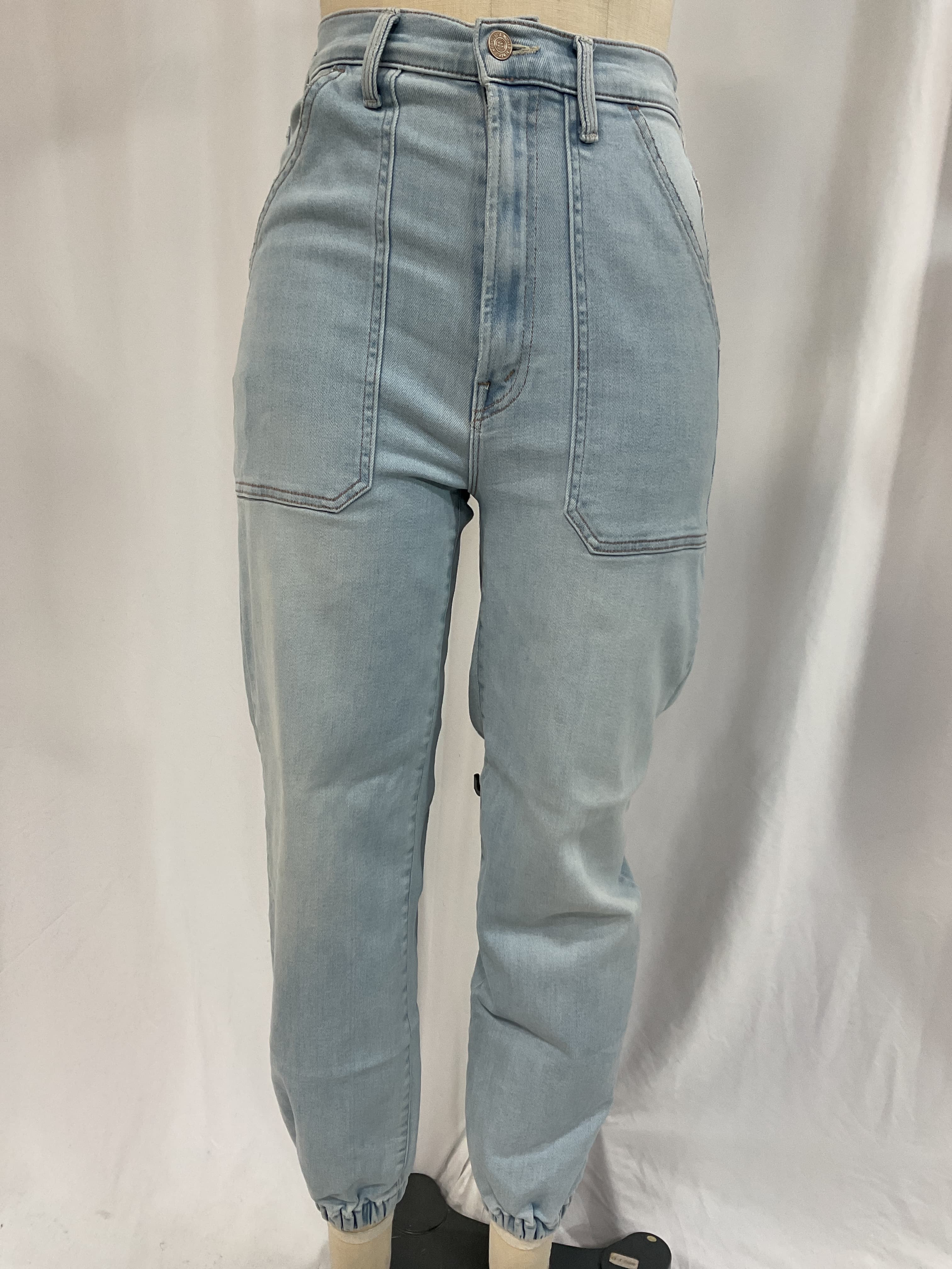 The Wrapper Patch Springy Cotton Blend High Rise Straight Leg Jeans - Image 4