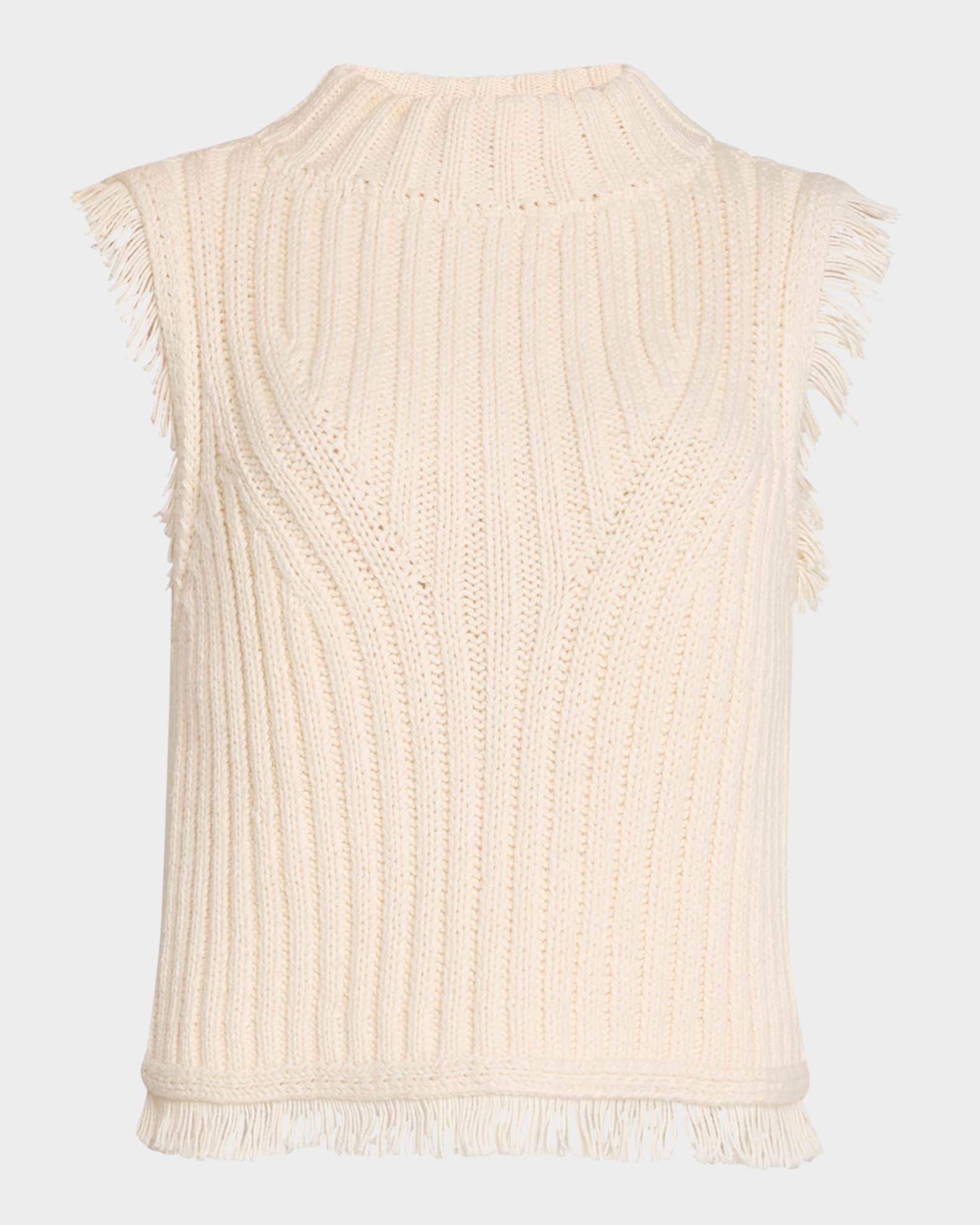 Bria Ribbed Fringe-Trim Tank - Image 1