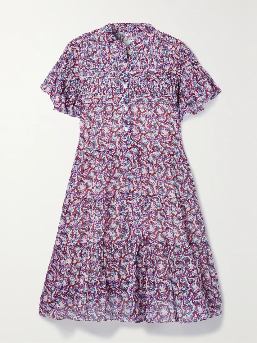 Lanikaye Ruffled Tiered Floral-Print Cotton-Voile Mini Dress - Image 1