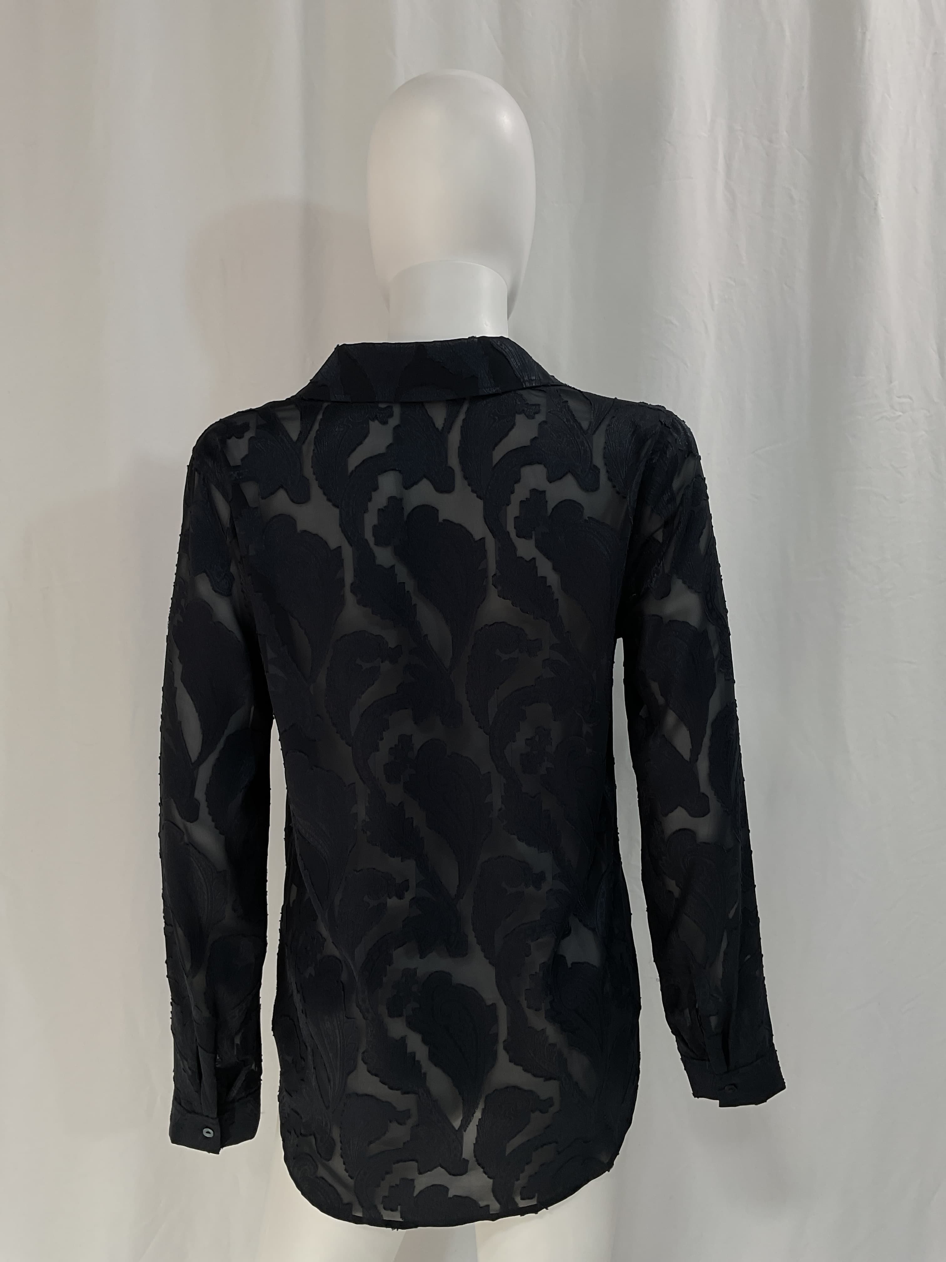 Laurent Paisley Burnout Long Sleeve Button-Up Shirt - Image 2