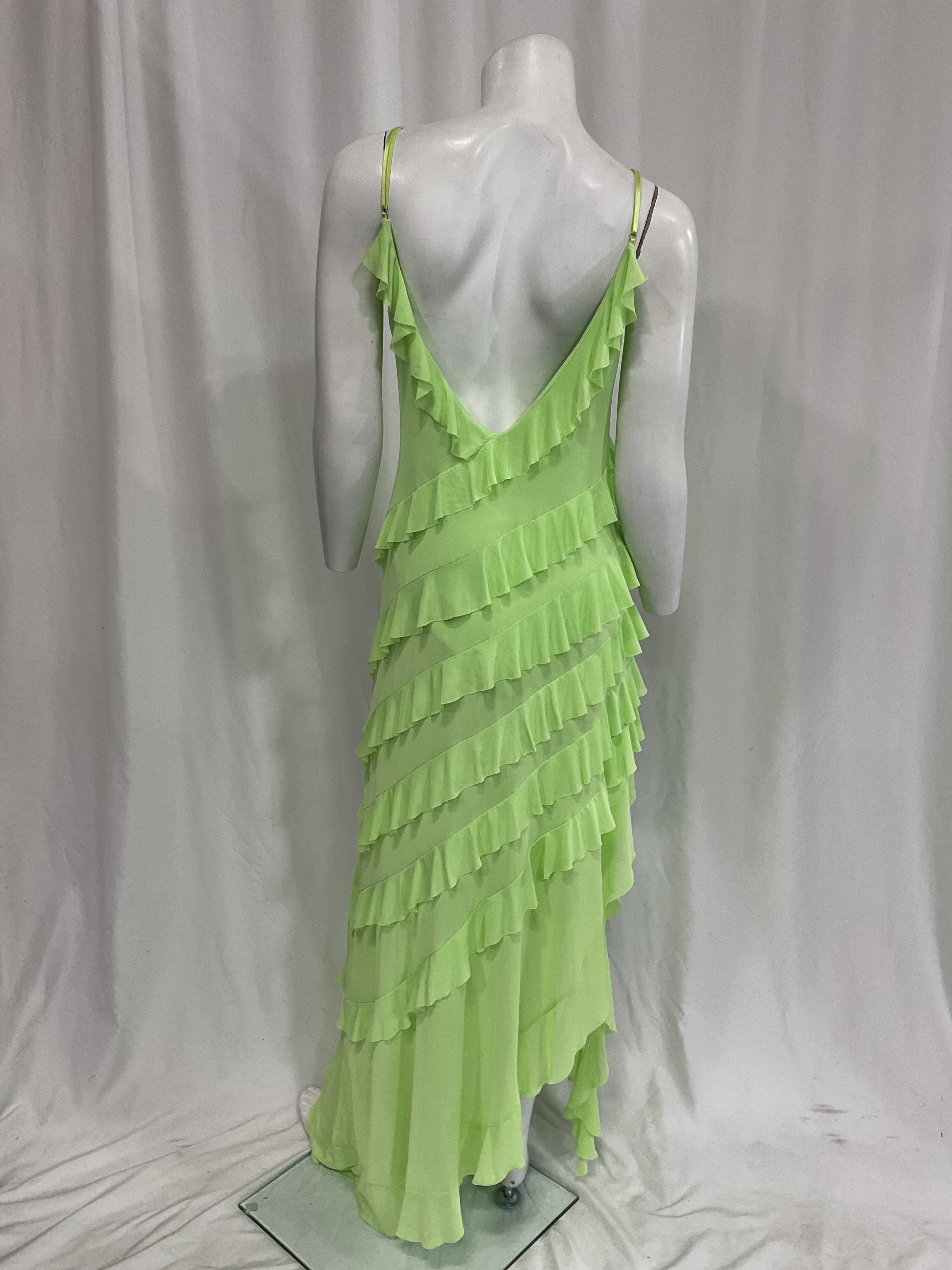 Vienna Dress In Neon Mint - Image 2