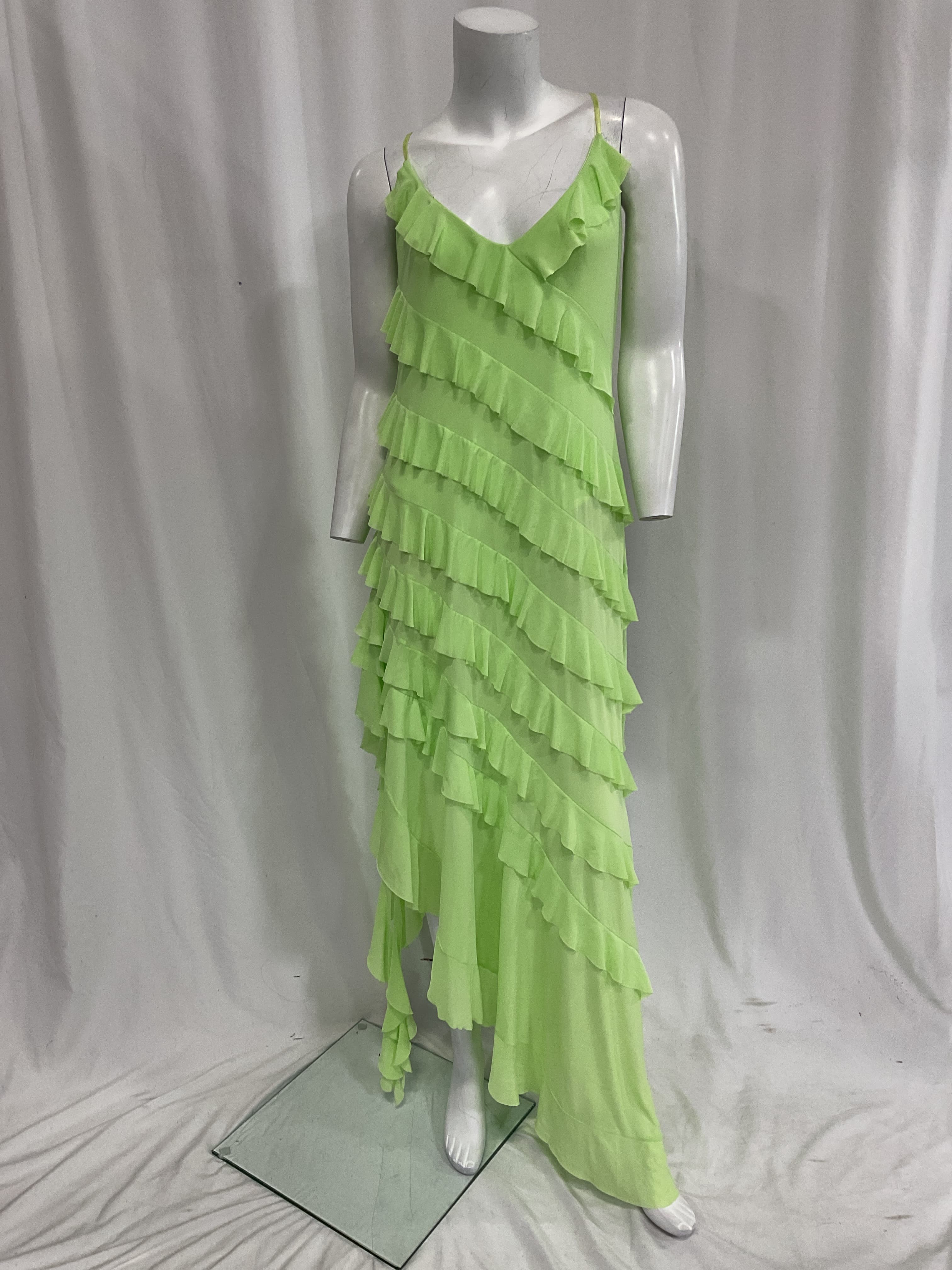 Vienna Dress In Neon Mint - Image 3