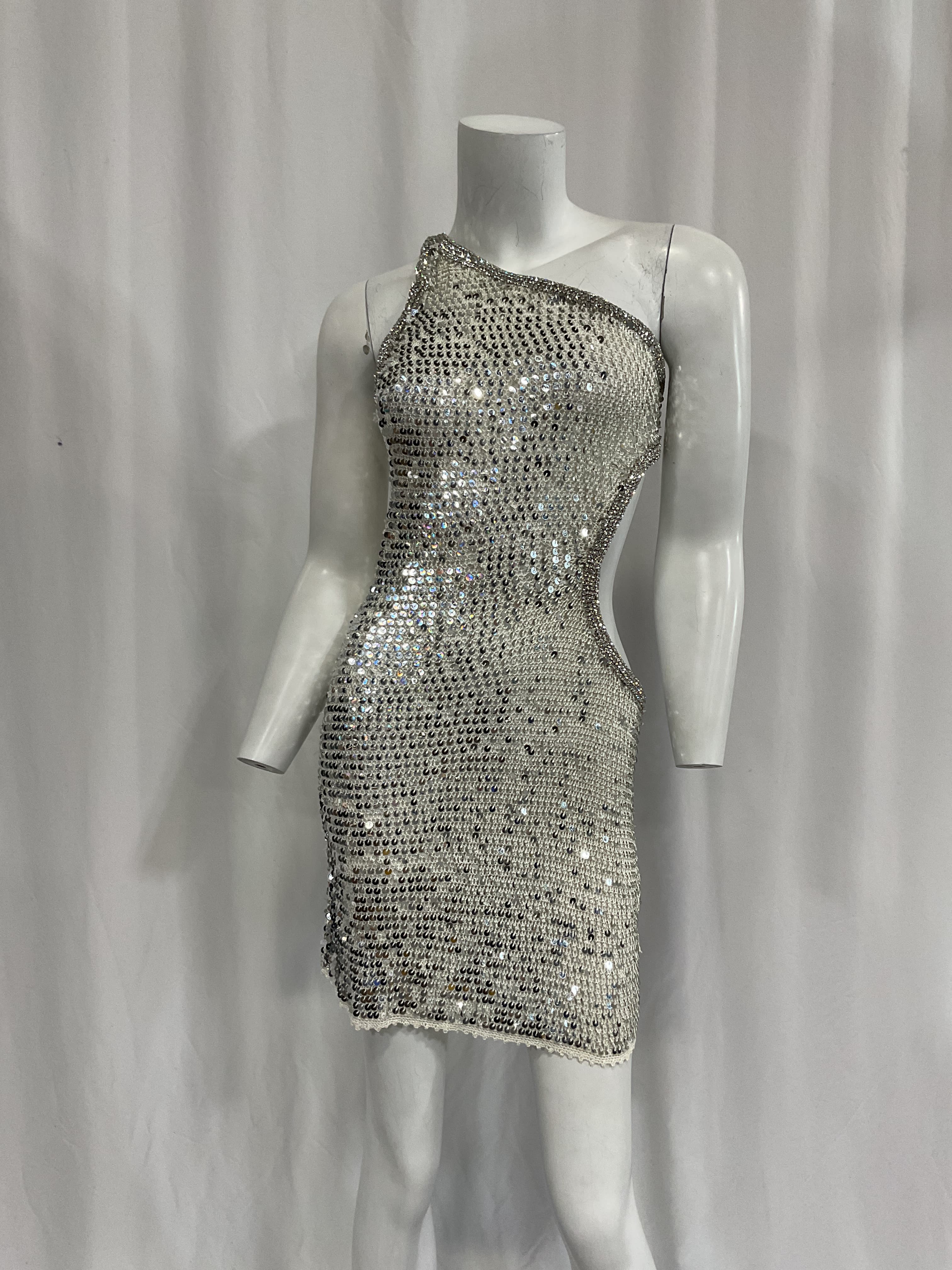 Claudia Sequin Crochet Dress - Image 3