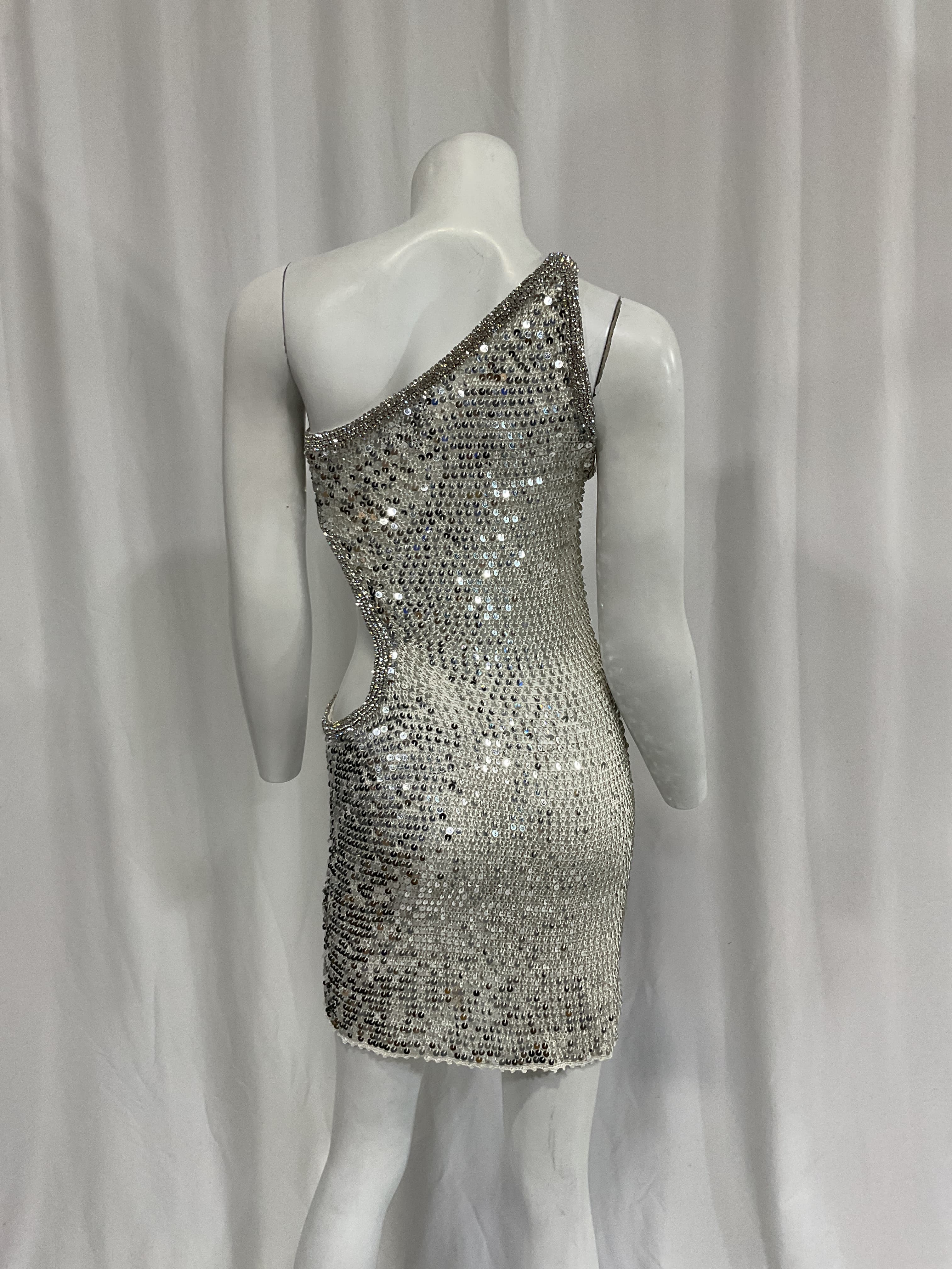 Claudia Sequin Crochet Dress - Image 4