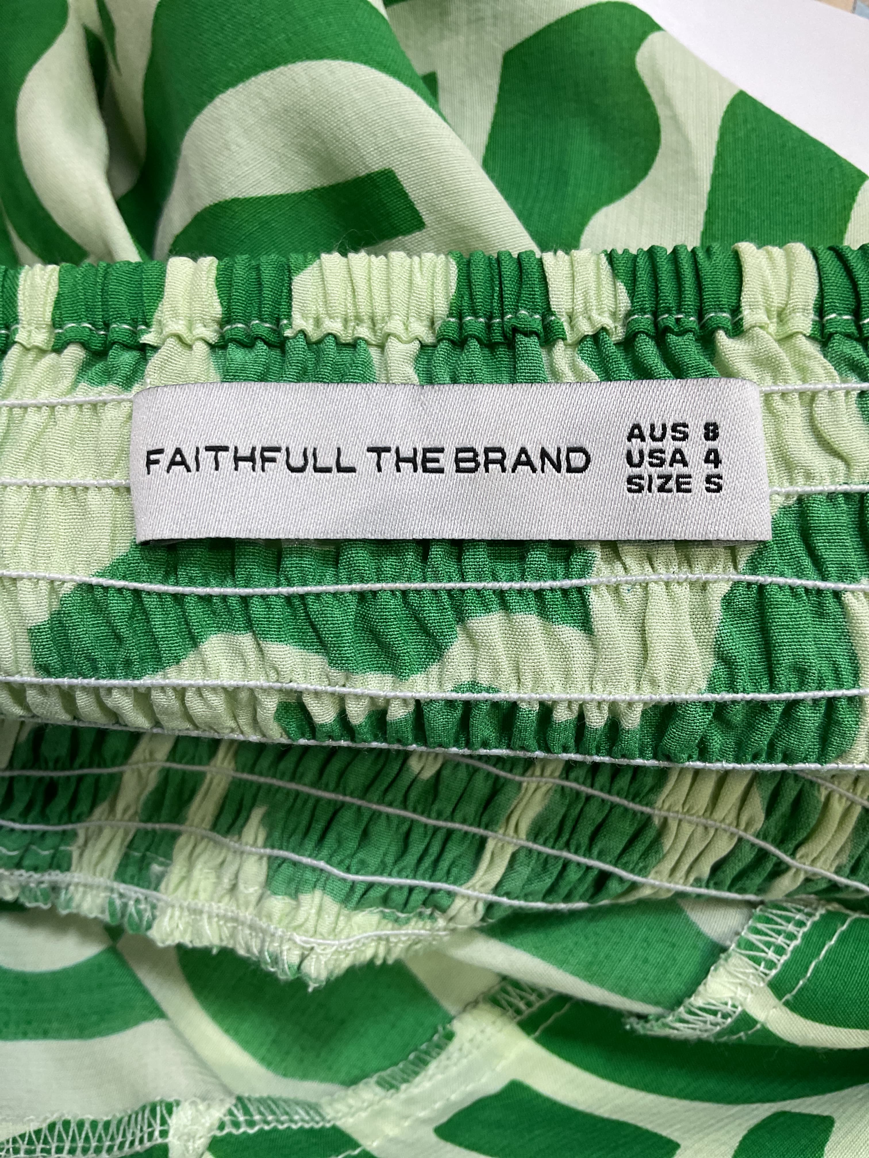 Surrau Mini Dress In Tulli Print Green - Image 3