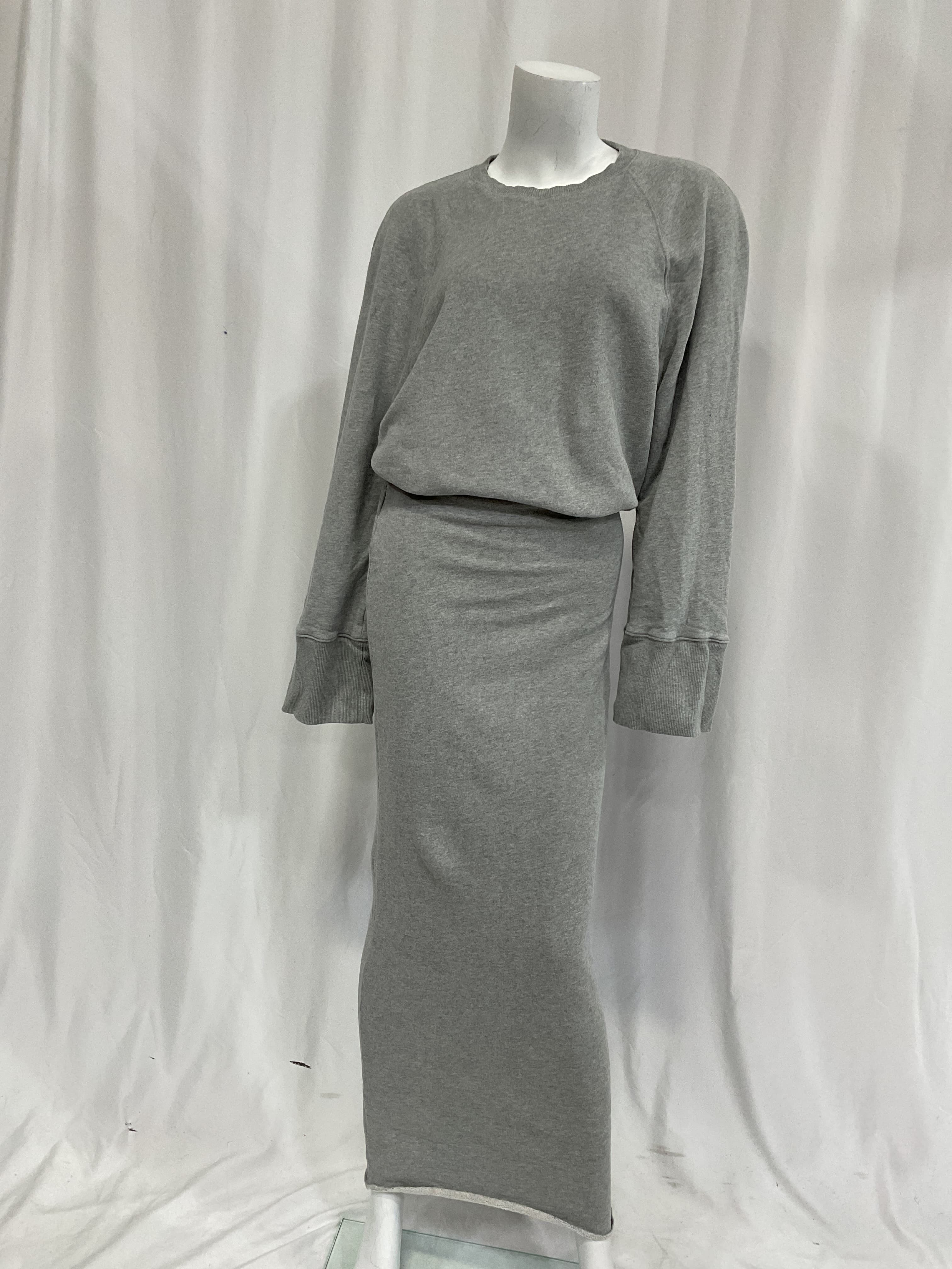 The Femme Sweatshirt Dress In Heather Grey - Image 3