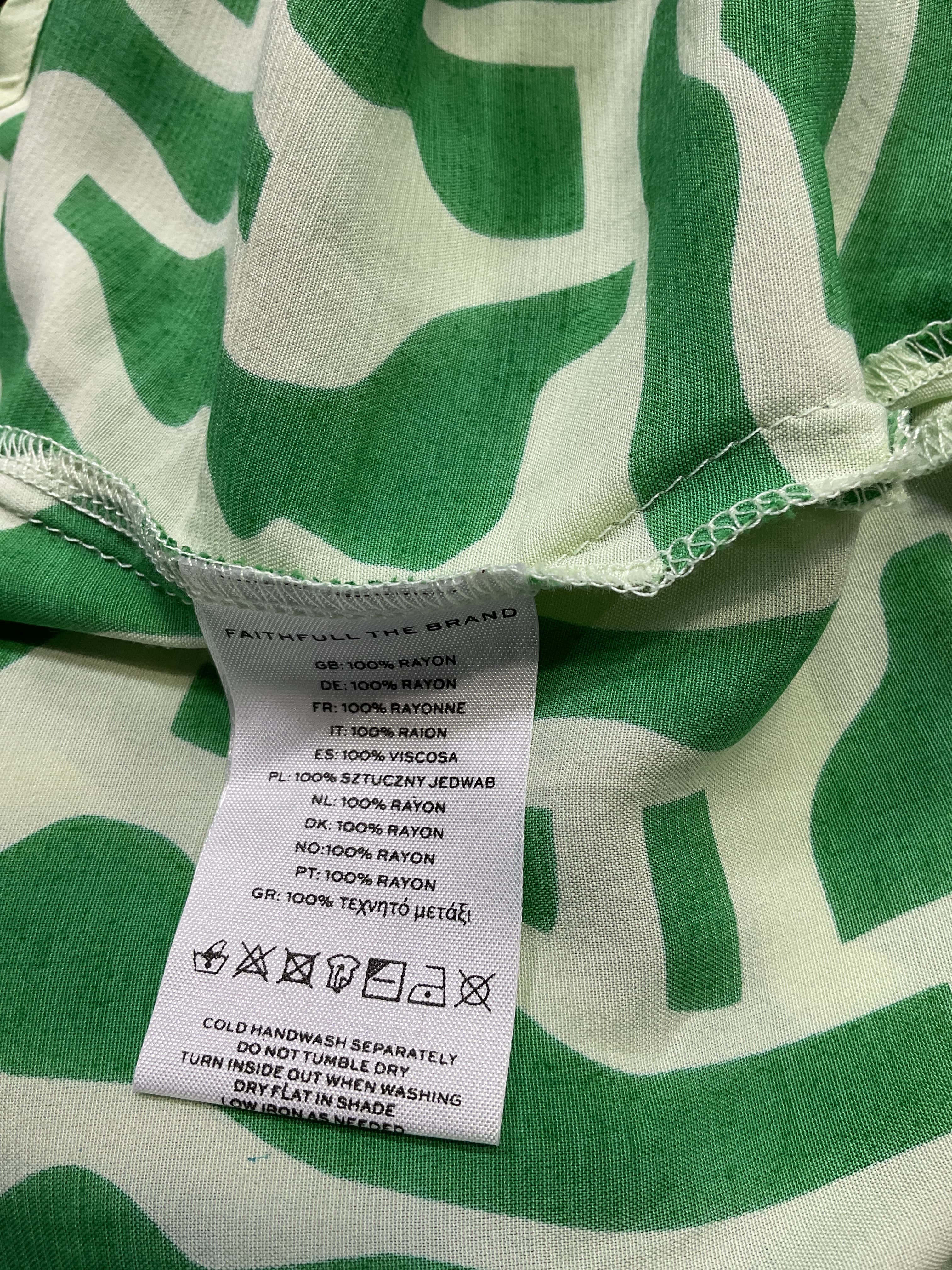 Surrau Mini Dress In Tulli Print Green - Image 4