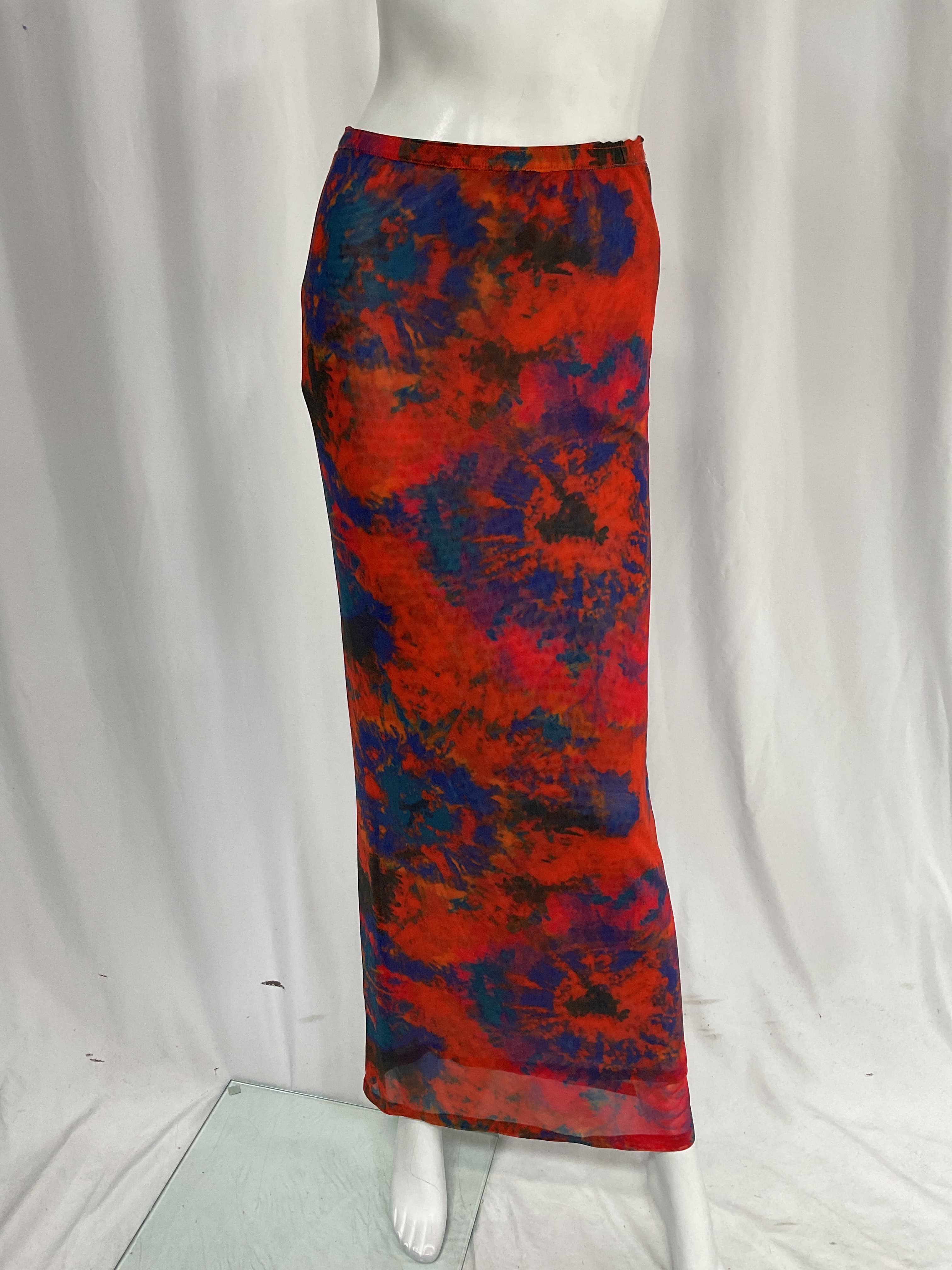 Madrid Skirt In Orange Tye Dye - Image 2