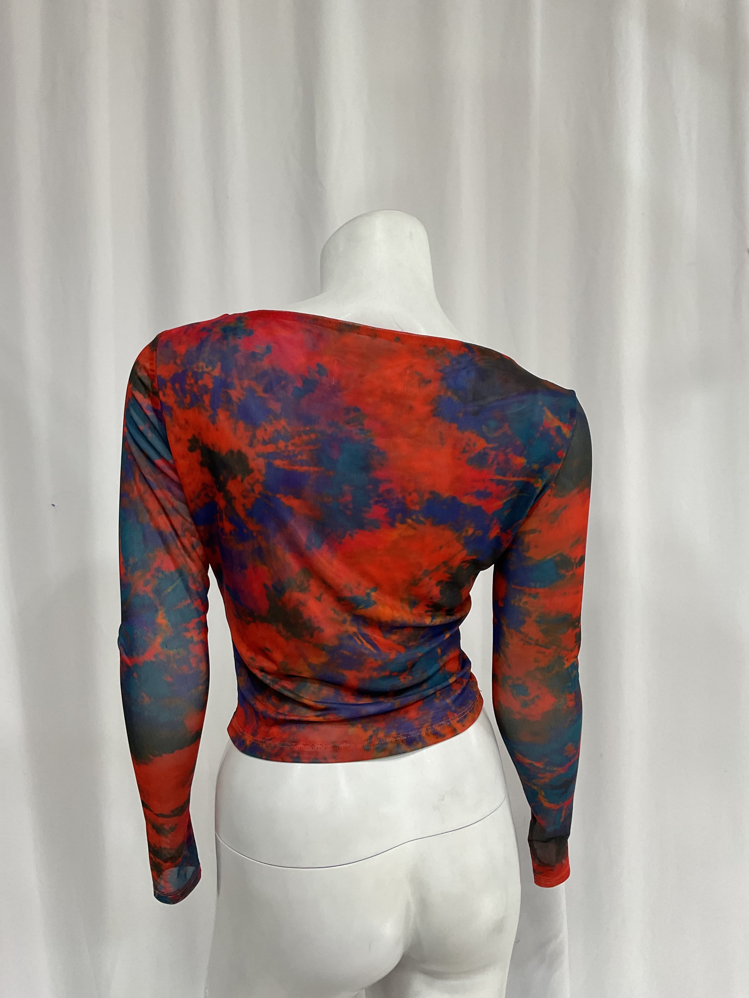 Vera Top In Orange Tye Dye - Image 2
