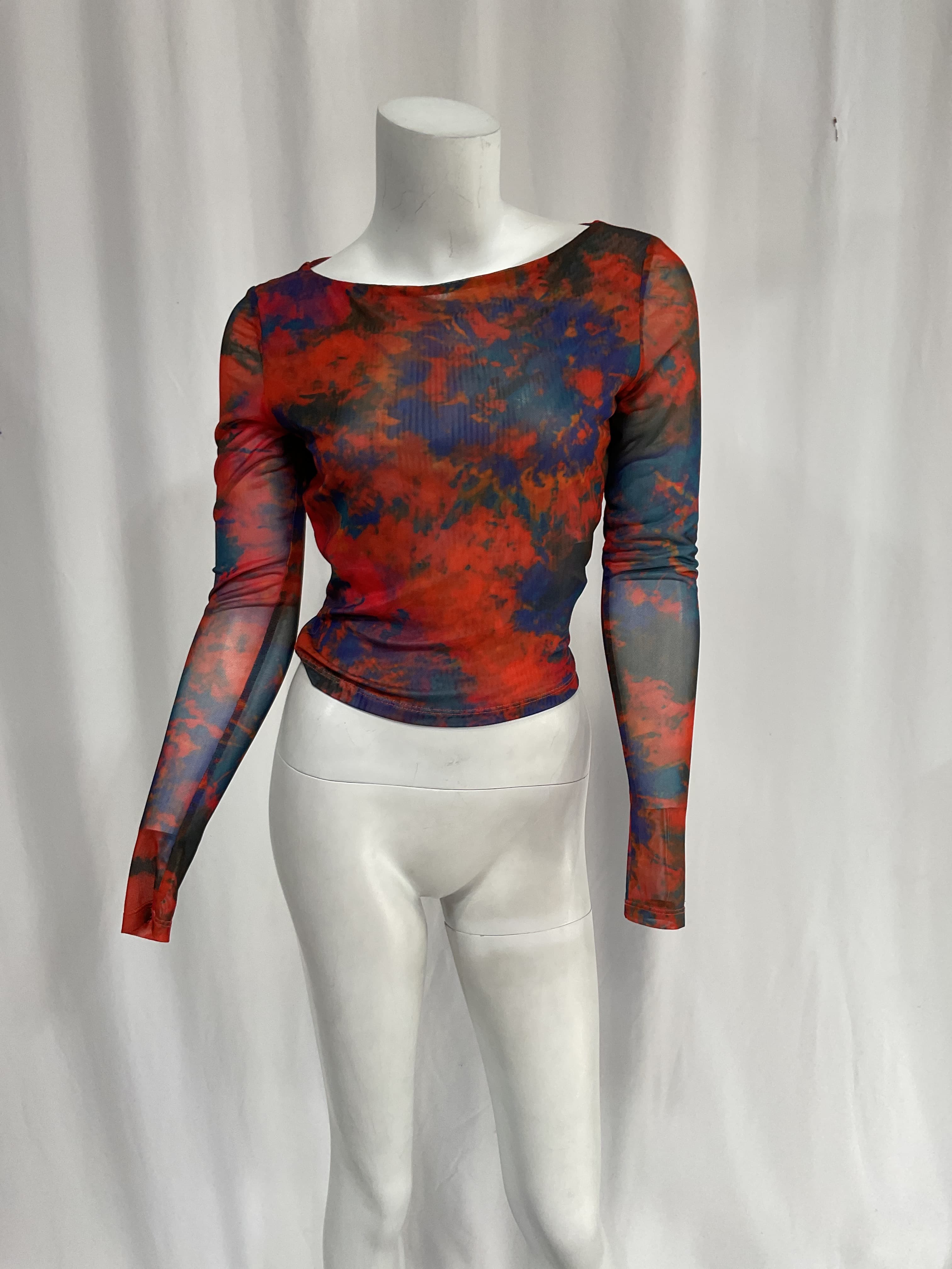 Vera Top In Orange Tye Dye - Image 3