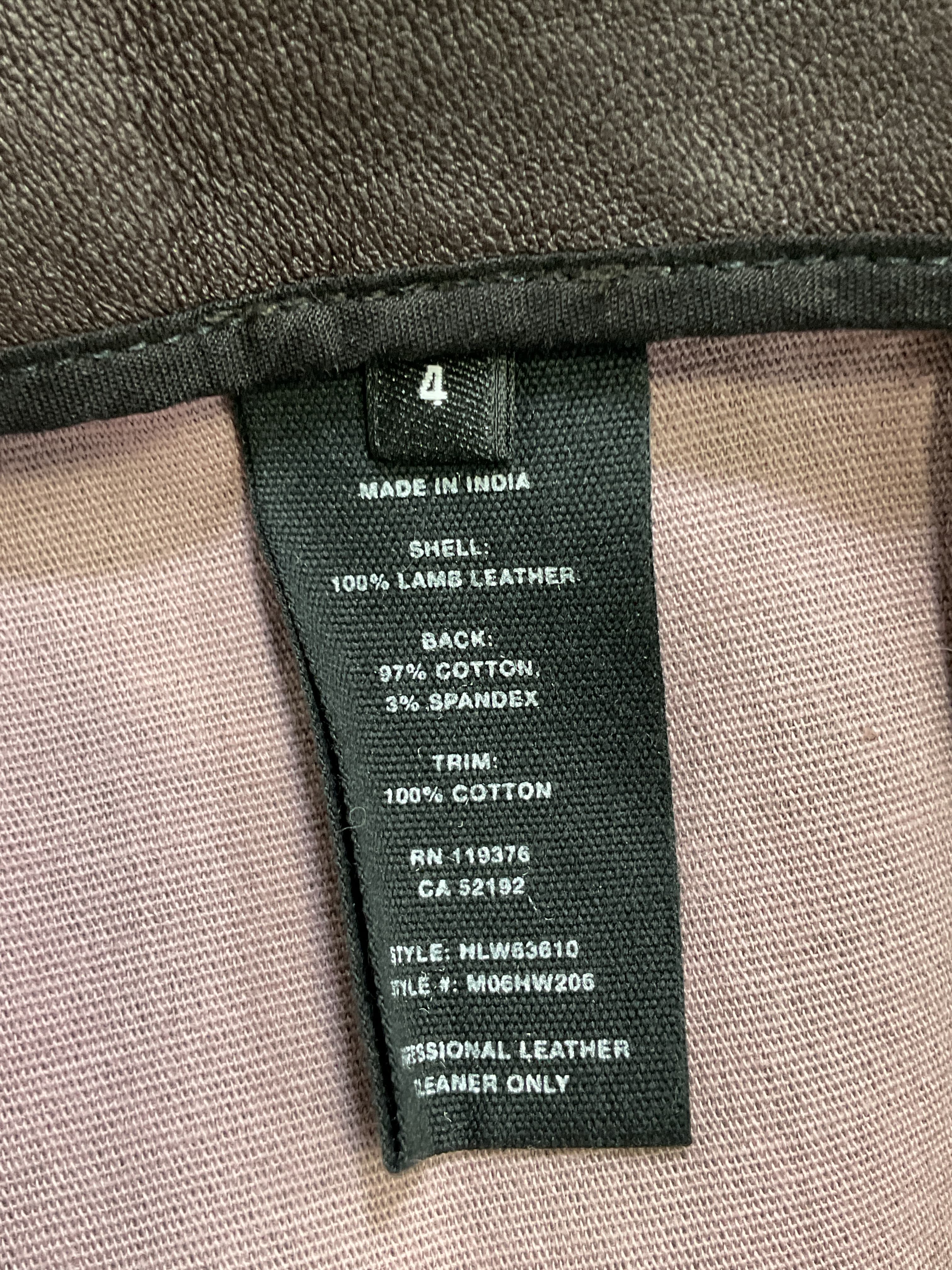 Zip Skinny Leather Pants - Image 3