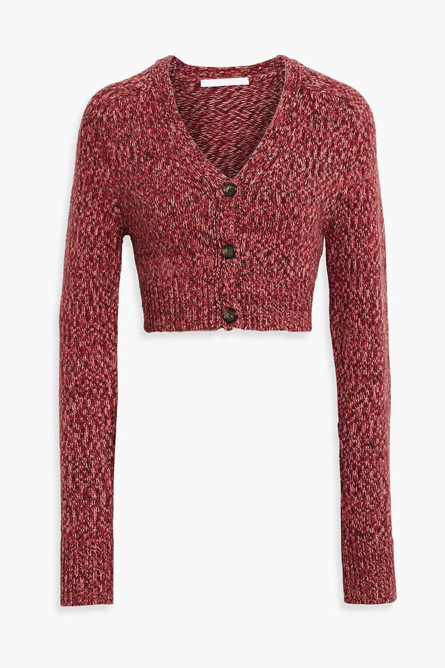 Cropped Knitted Cardigan - Image 1