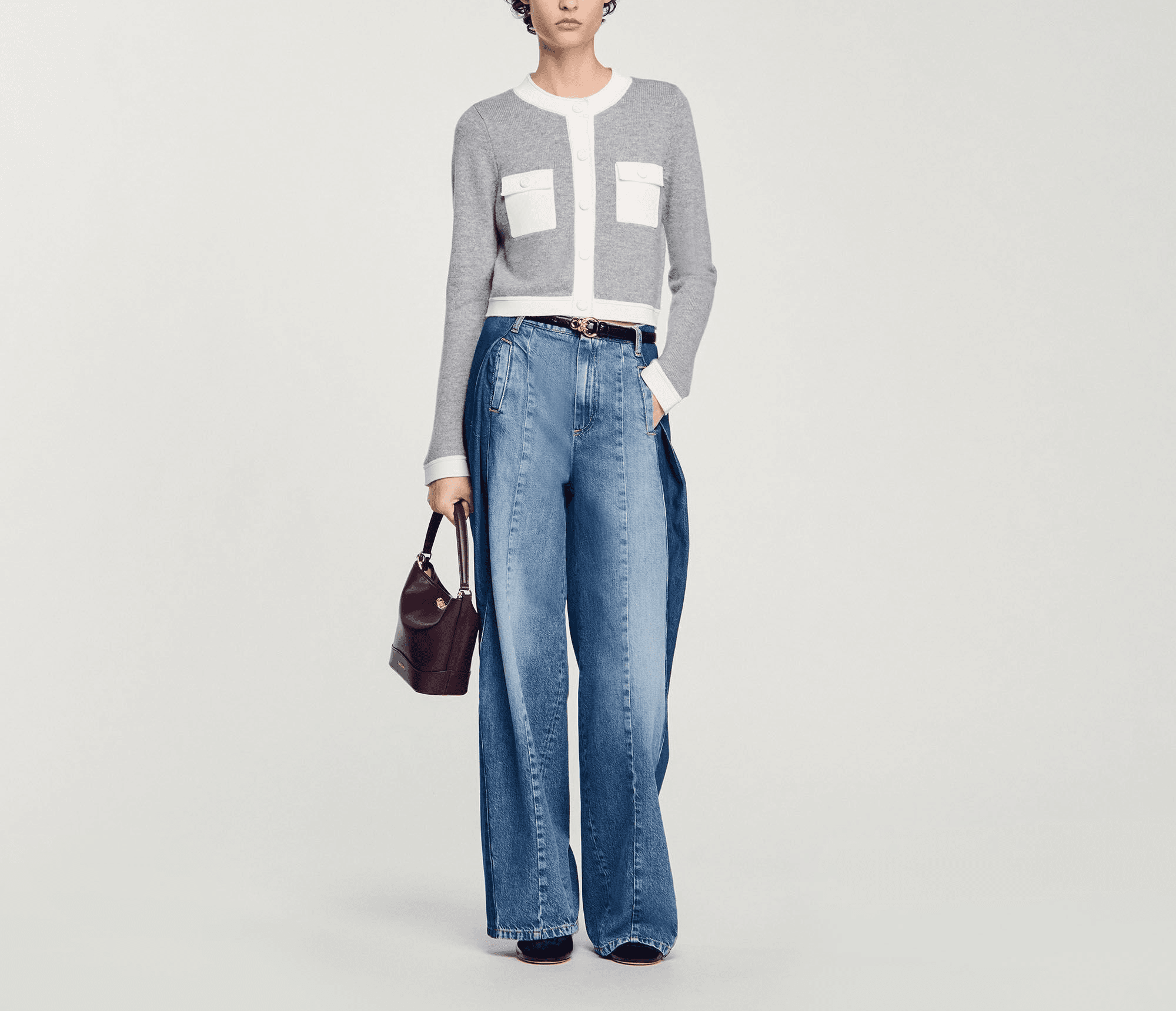Two-Tone Cardigan - Image 1