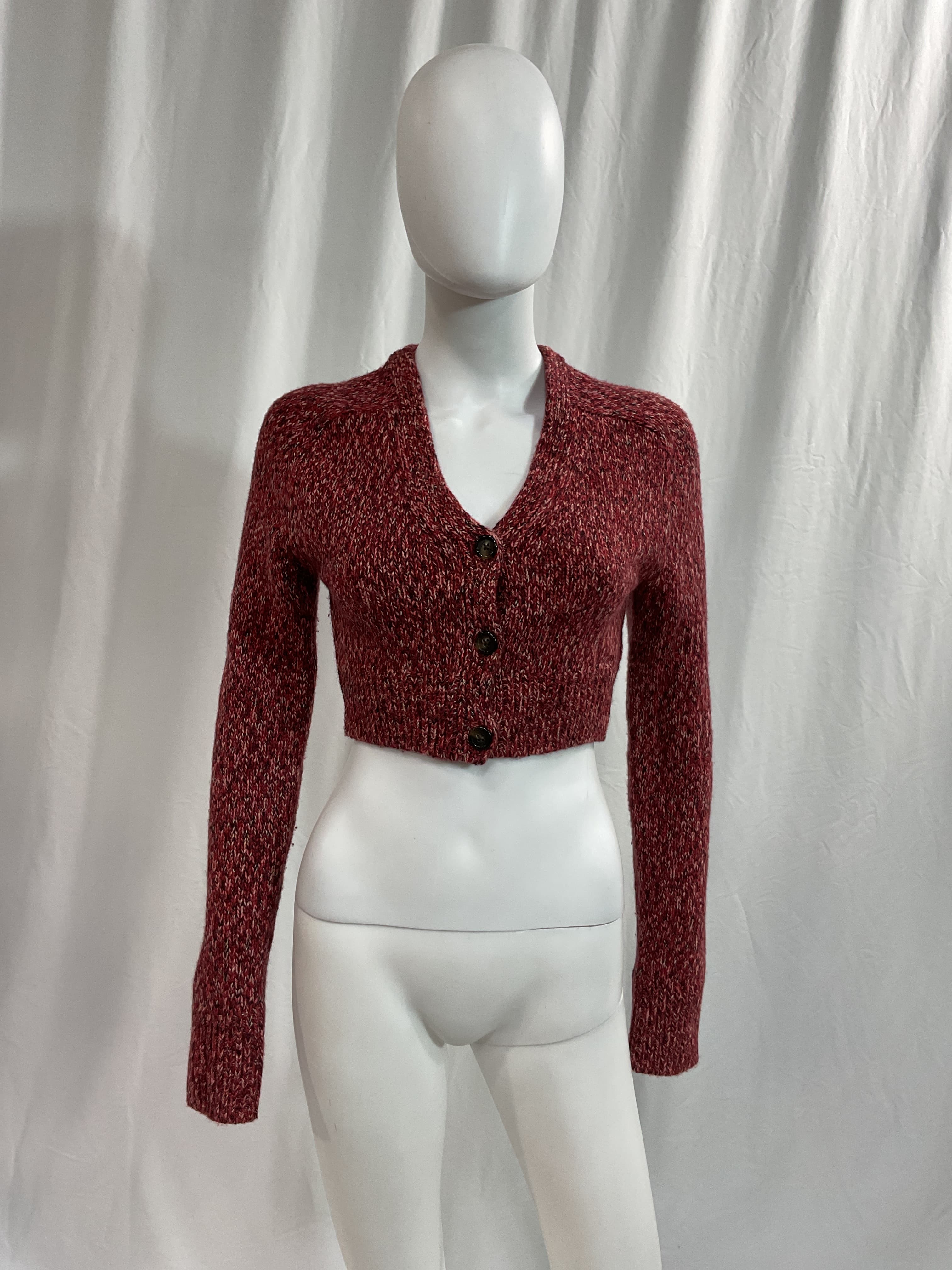 Cropped Knitted Cardigan - Image 3