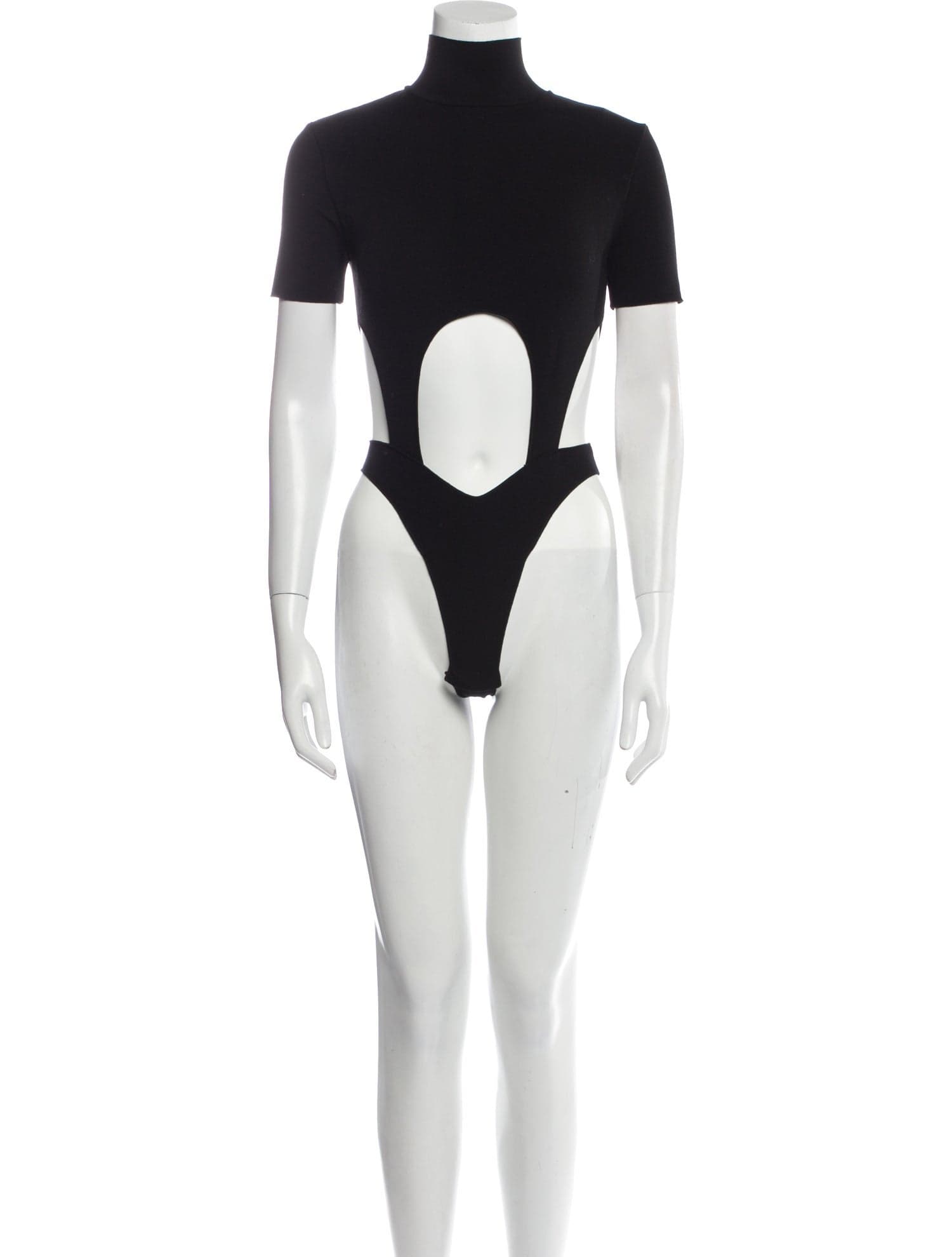 Turtleneck Short Sleeve Crop Top - Image 1