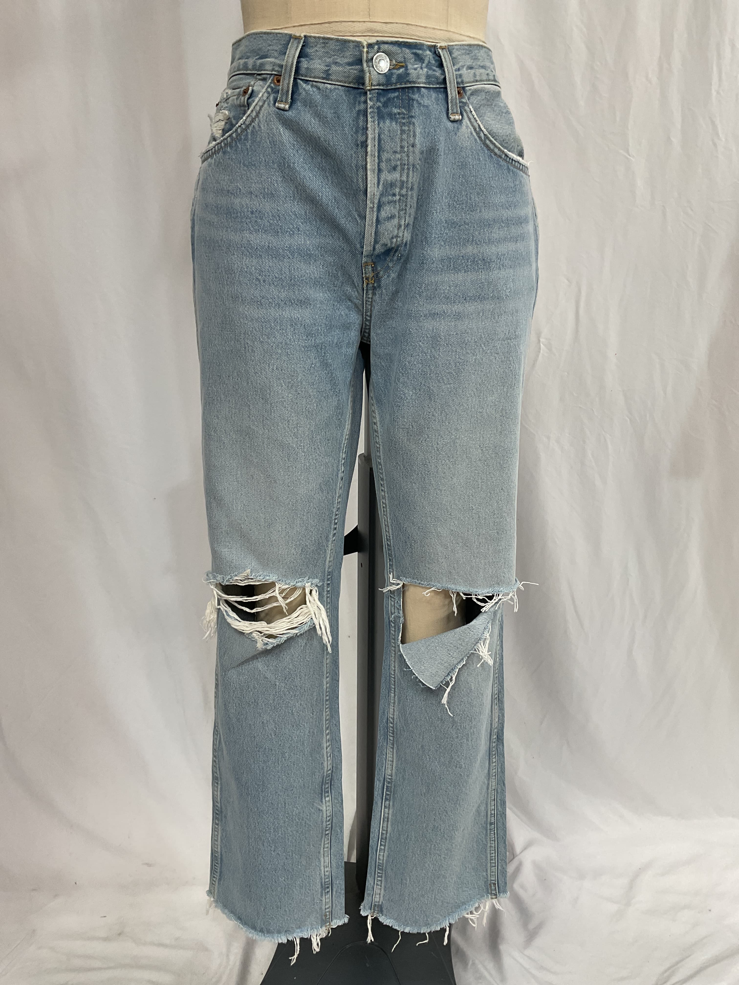 Originals 90s High Rise Loose In Breezy Indigo With Rips - Image 3
