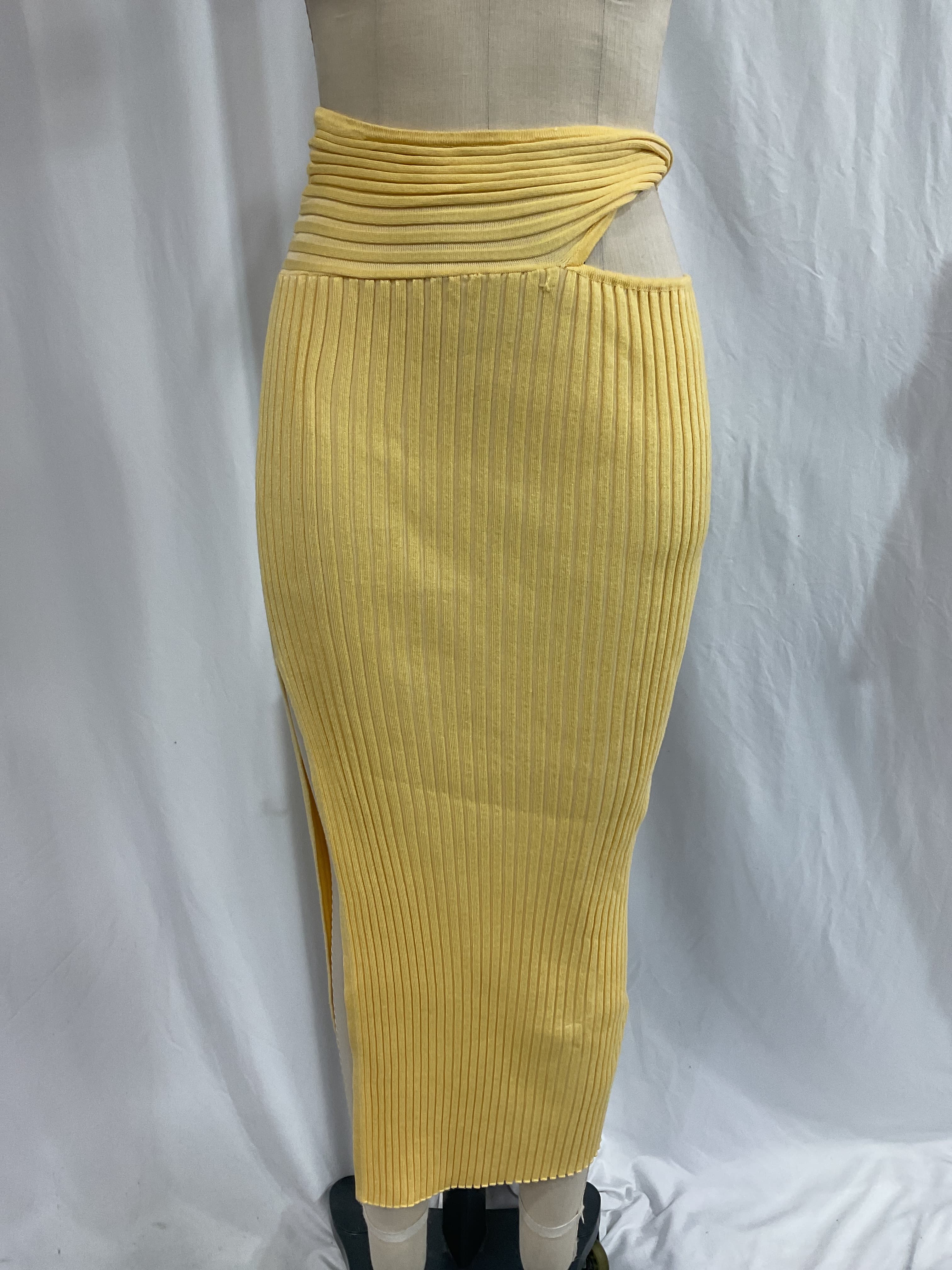 Rythem Knit Skirt In Golden - Image 4