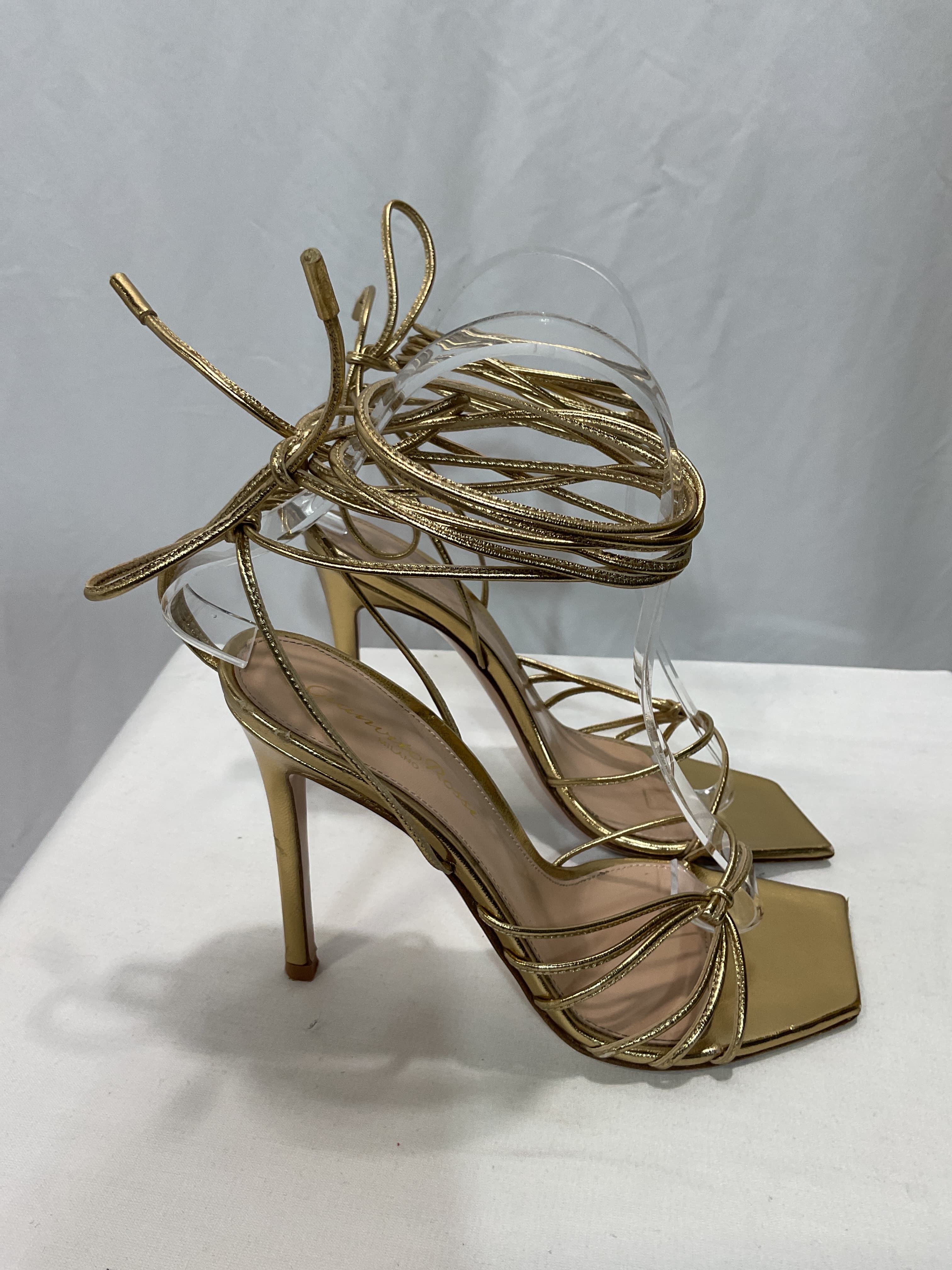 Metallic Leather Sandals - Image 3