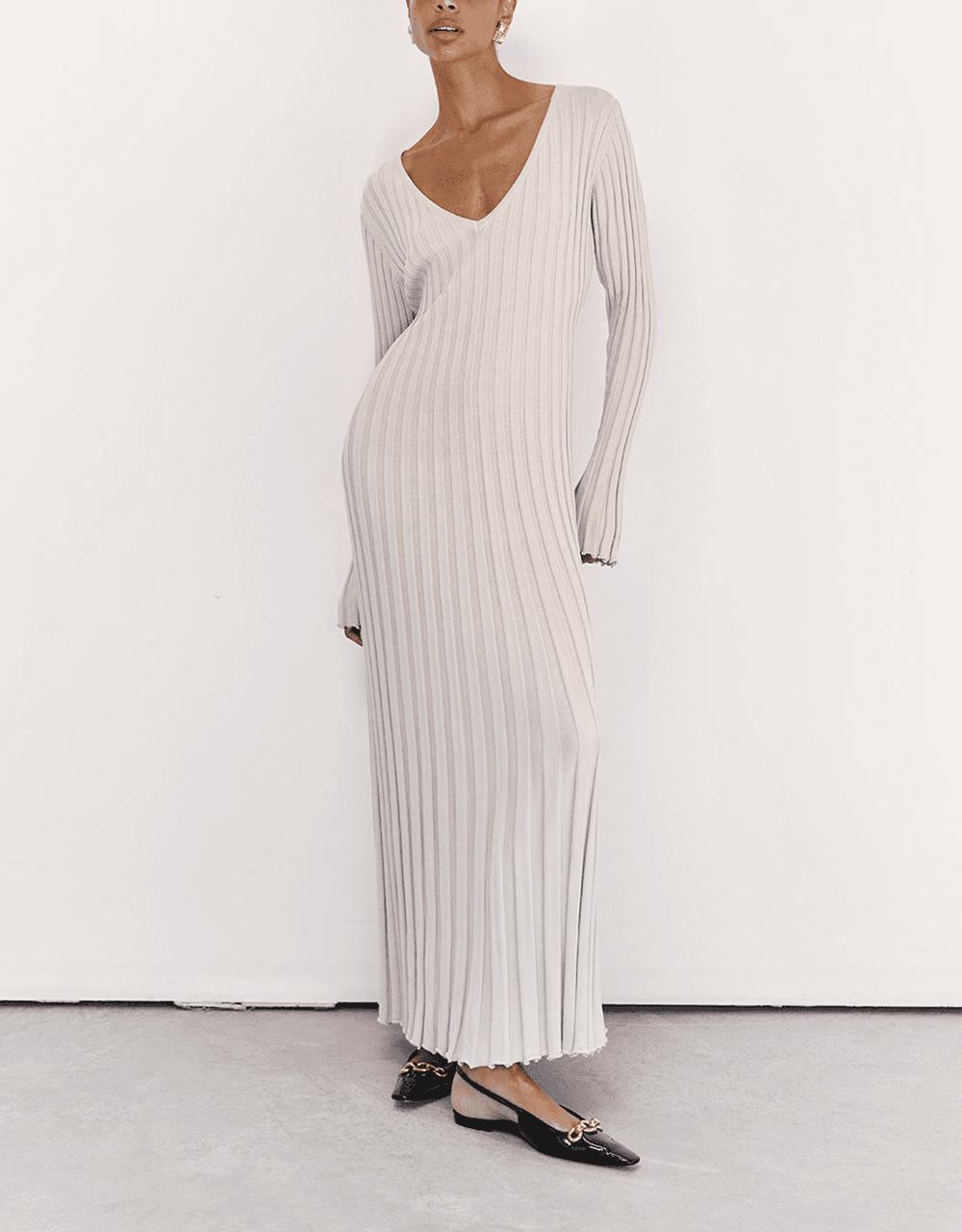 Reign Stone Sleeved Knit Midi Dress - Image 1
