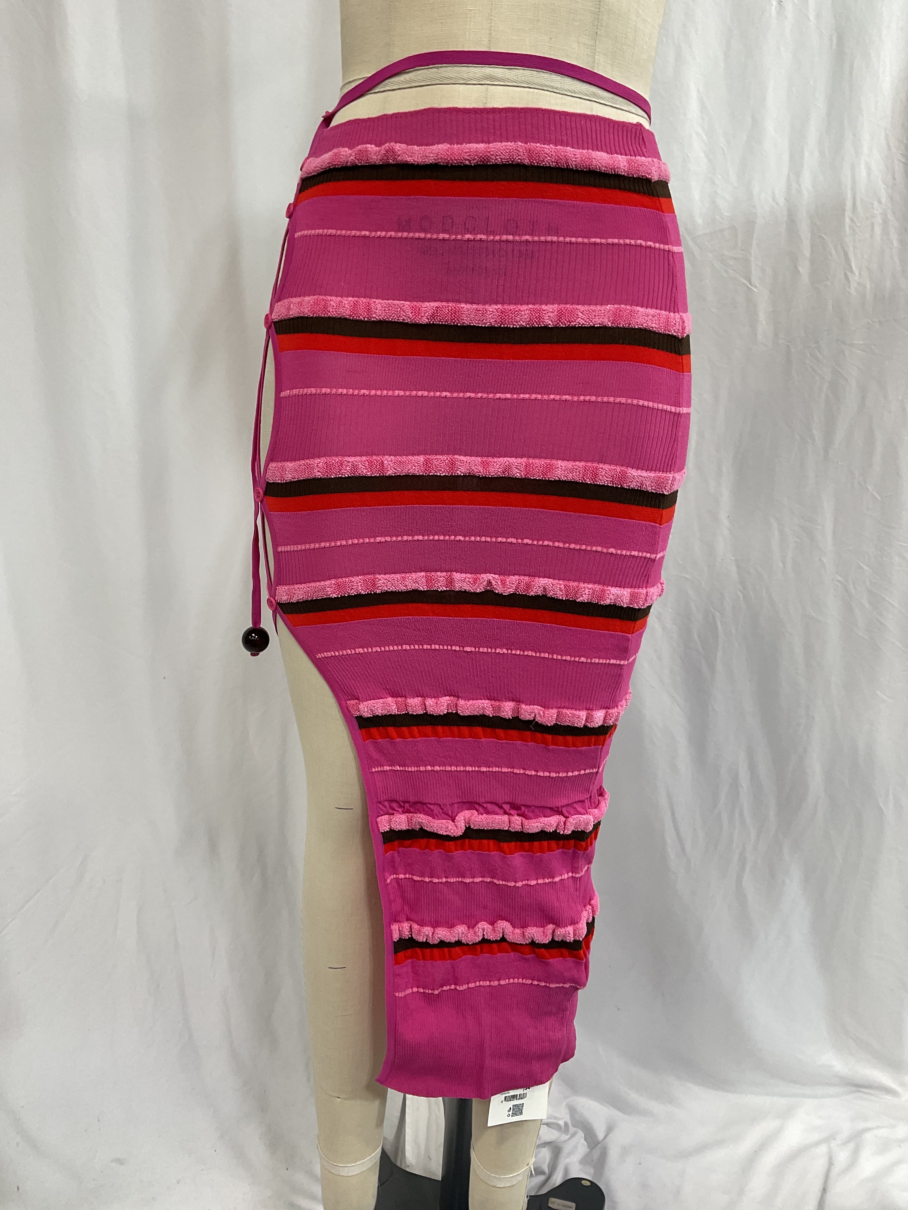 Pink 'la Jupe Maille Concha' Midi Skirt - Image 4