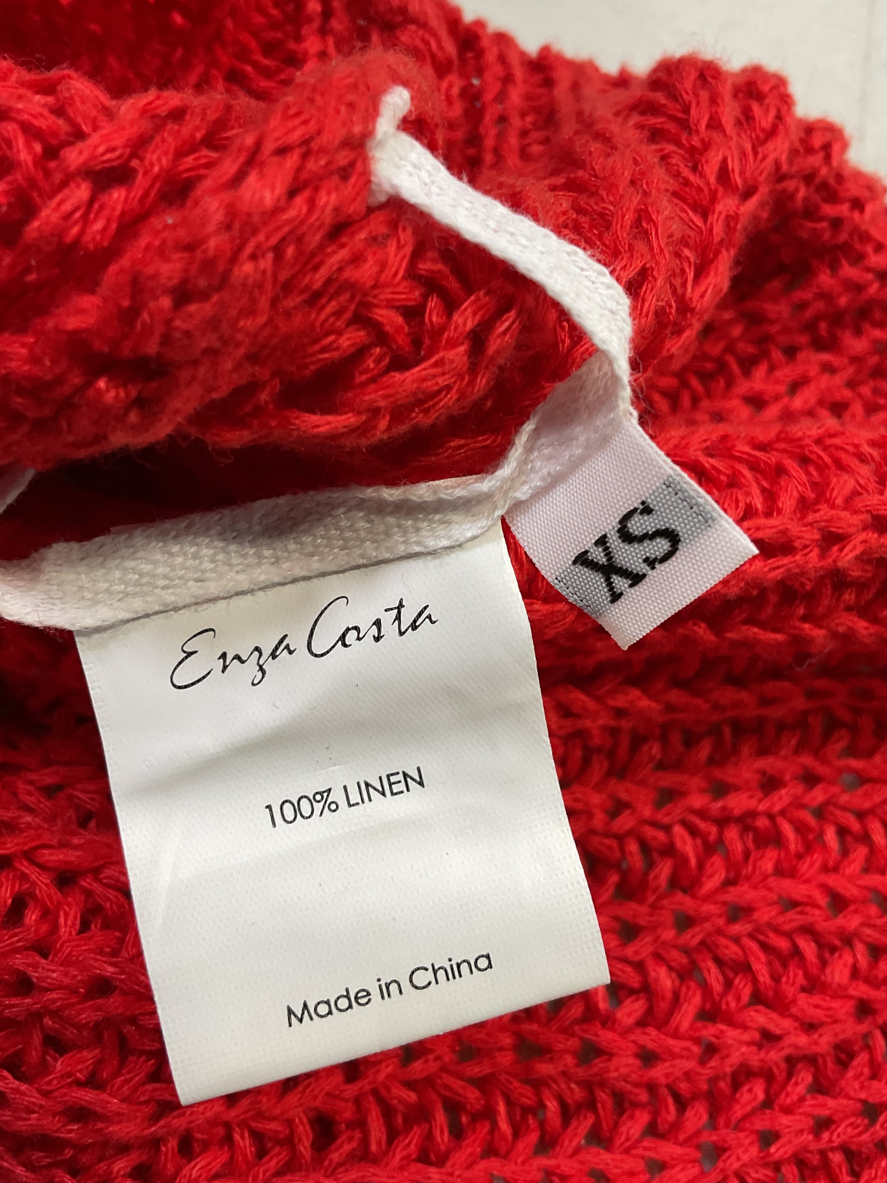 Linen Open Knit Piscine Dress In Poppy - Image 2