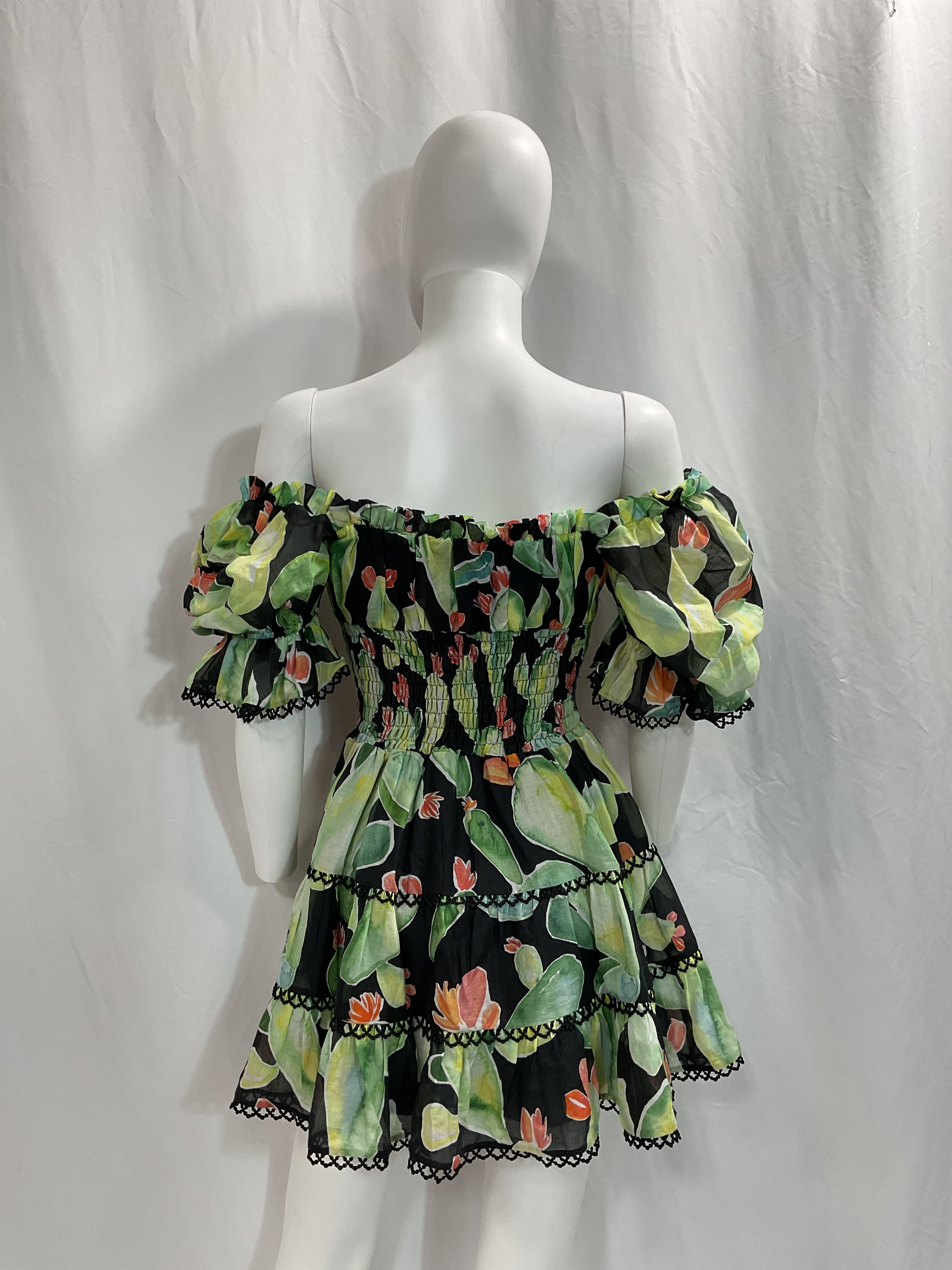 Giulia Mini Dess In Black Barbary Print - Image 2