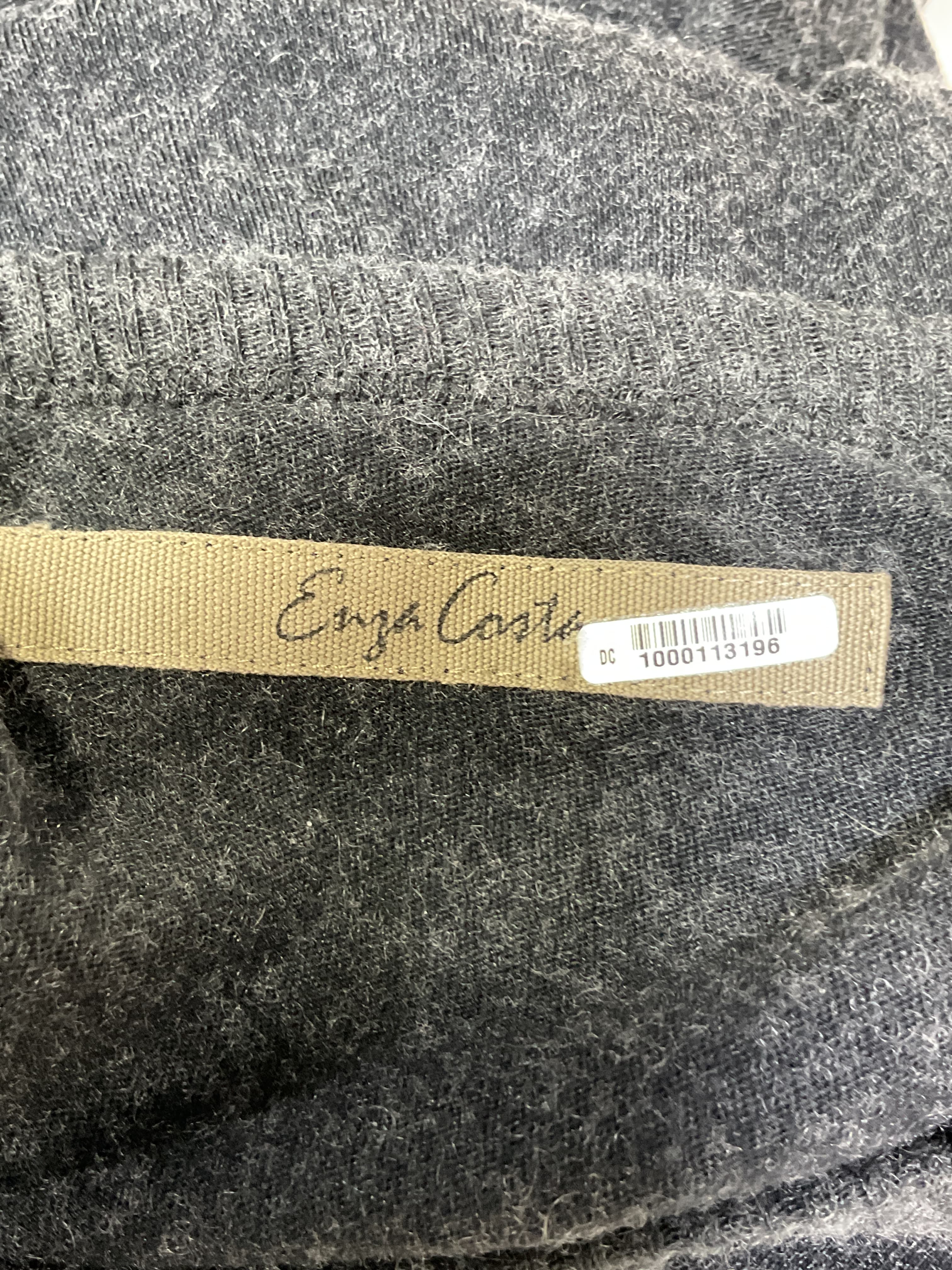 Cashmere Long Sleeve Crew Slit Maxi Dress In Charcoal - Image 4