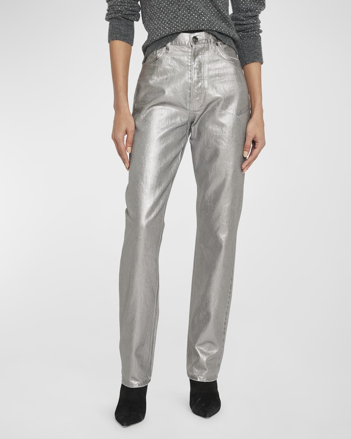 Jeans Daniela Metallic Straight Le - Image 1