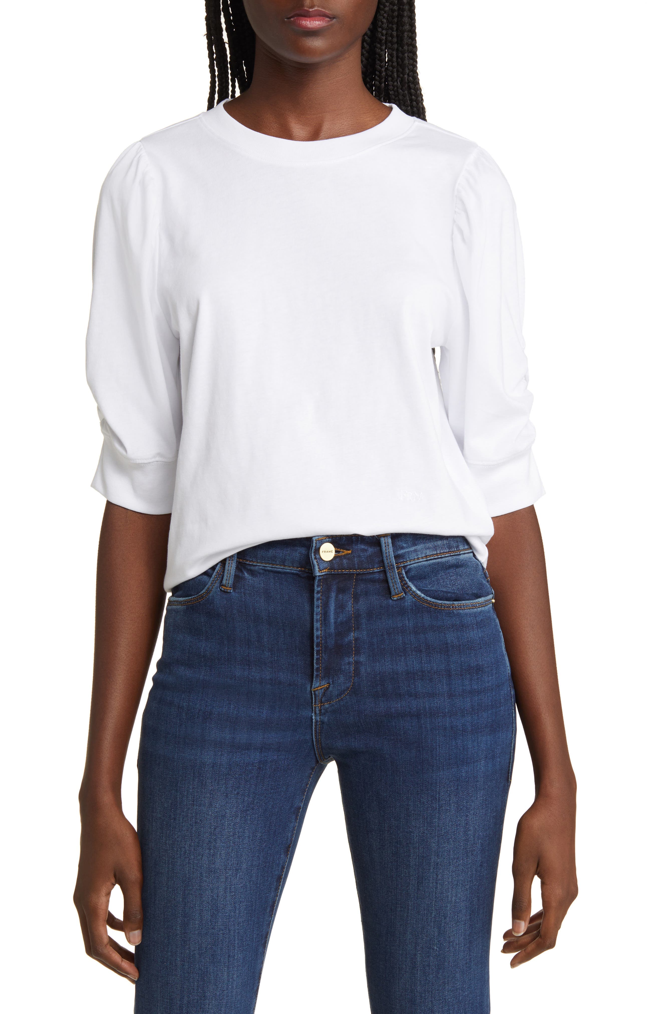 Frankie Puff Sleeve Organic Cotton Knit Top - Image 3