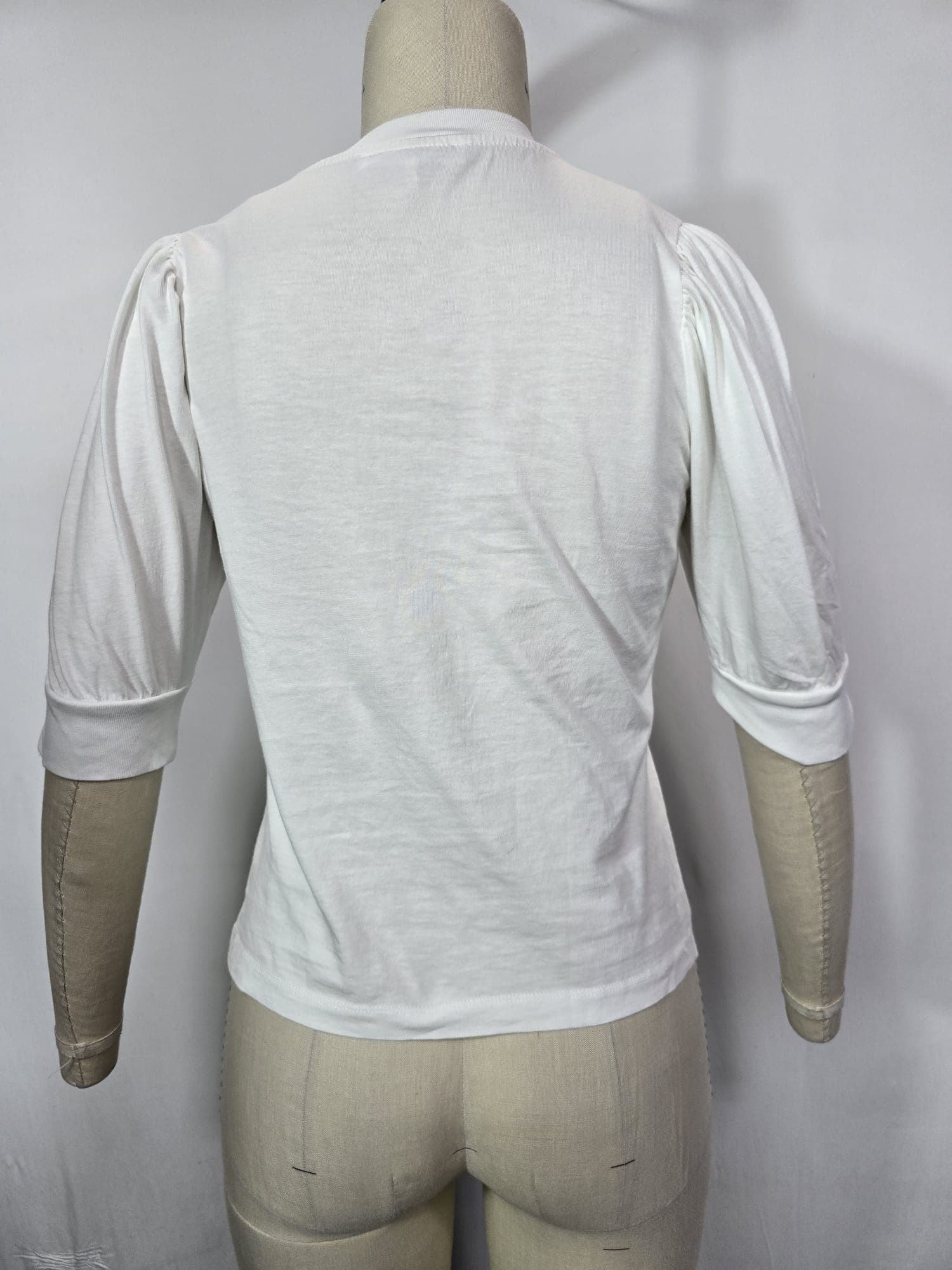 Frankie Puff Sleeve Organic Cotton Knit Top - Image 2