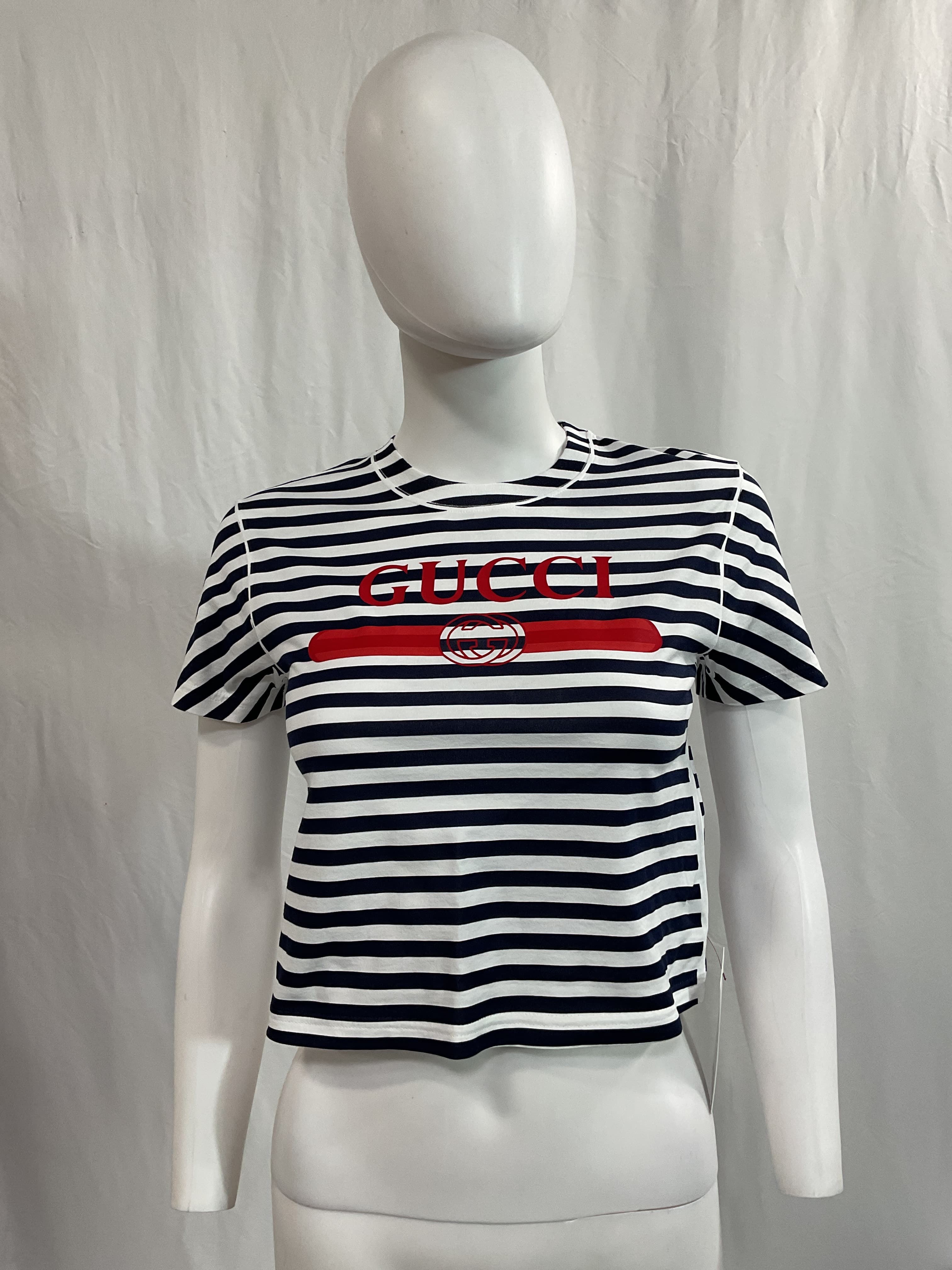 Logo Striped Cotton Jersey T-Shirt - Image 2