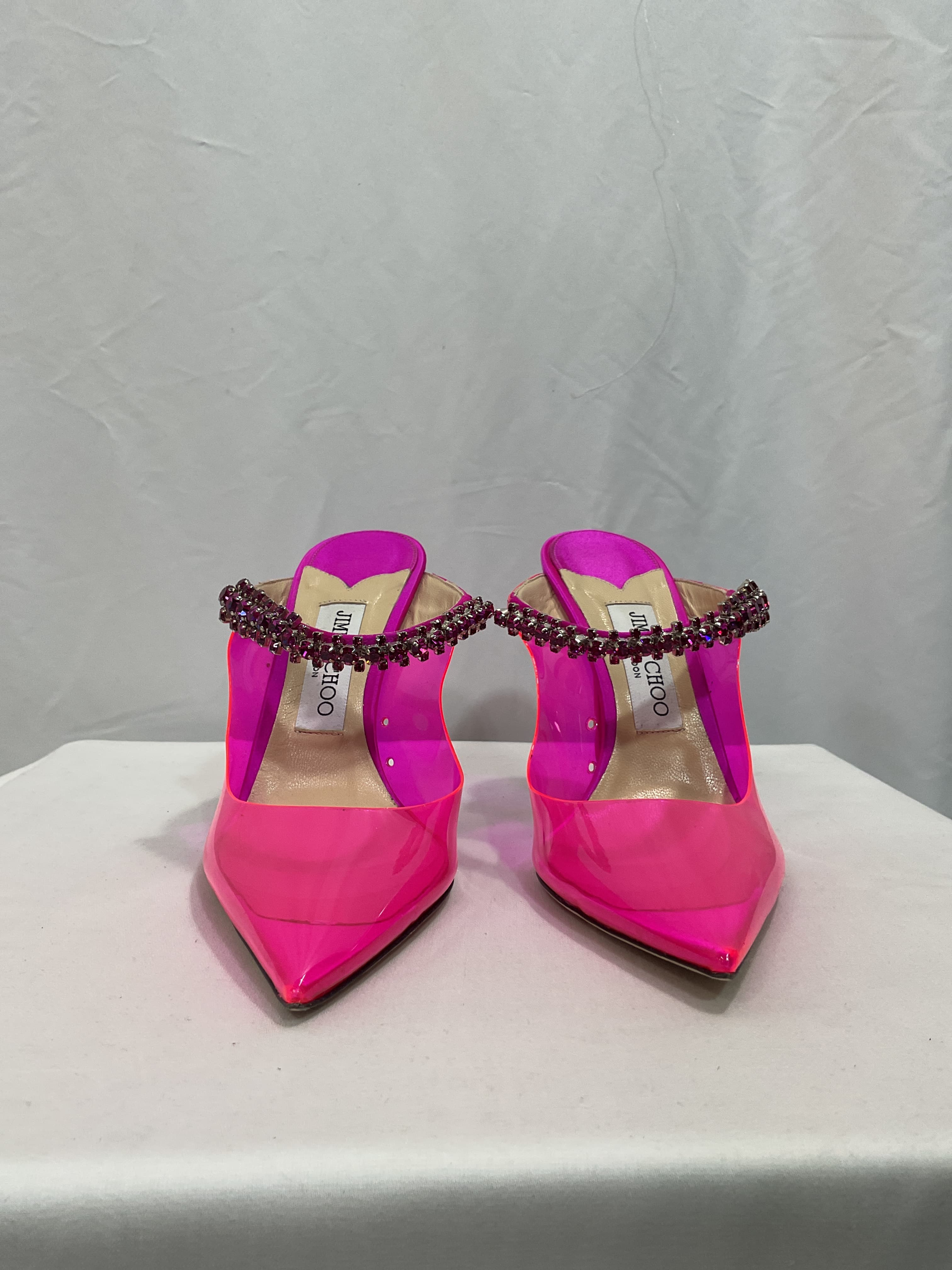 Bing Crystal Plexi Mule Pumps - Image 2