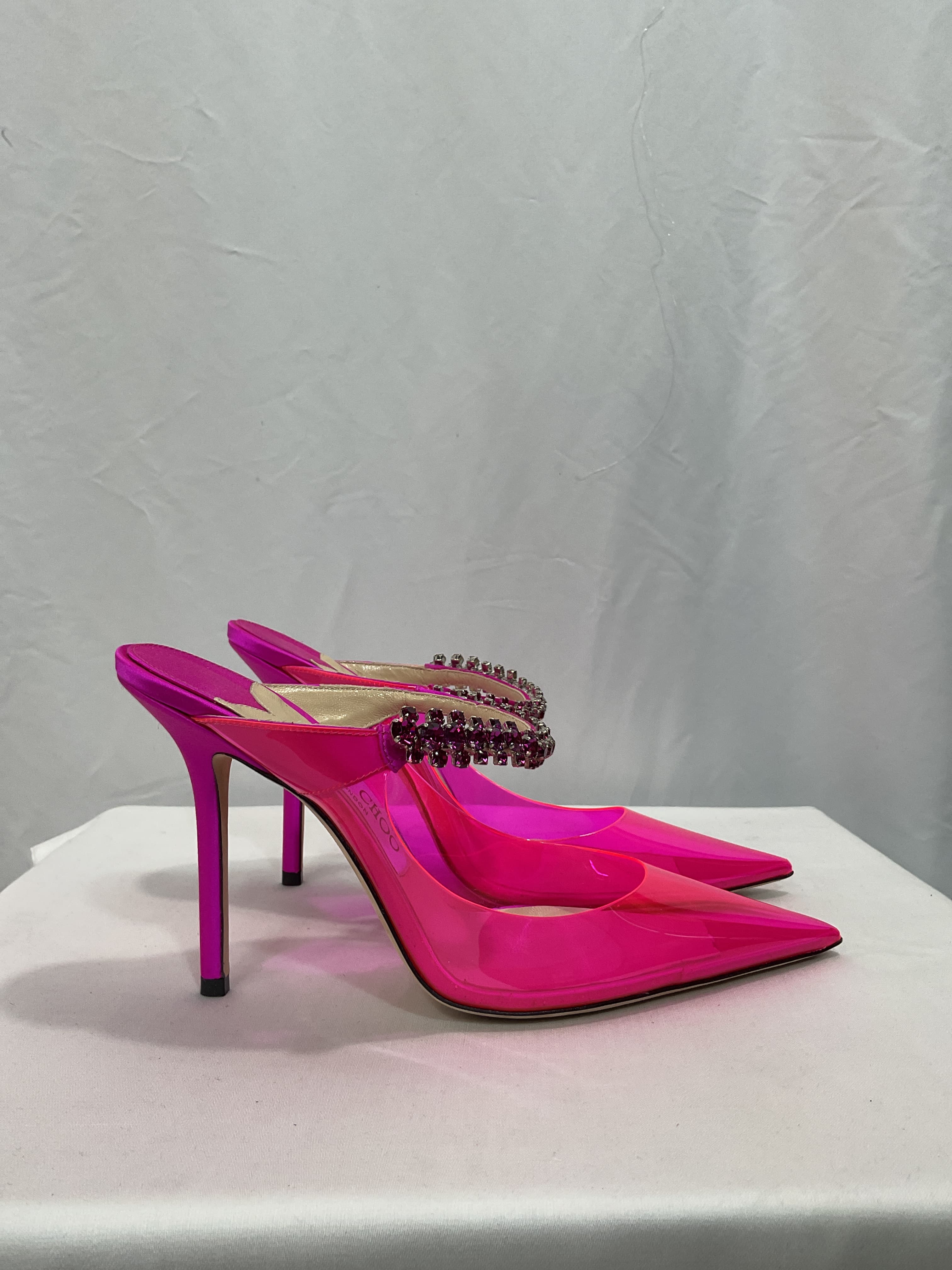 Bing Crystal Plexi Mule Pumps - Image 3