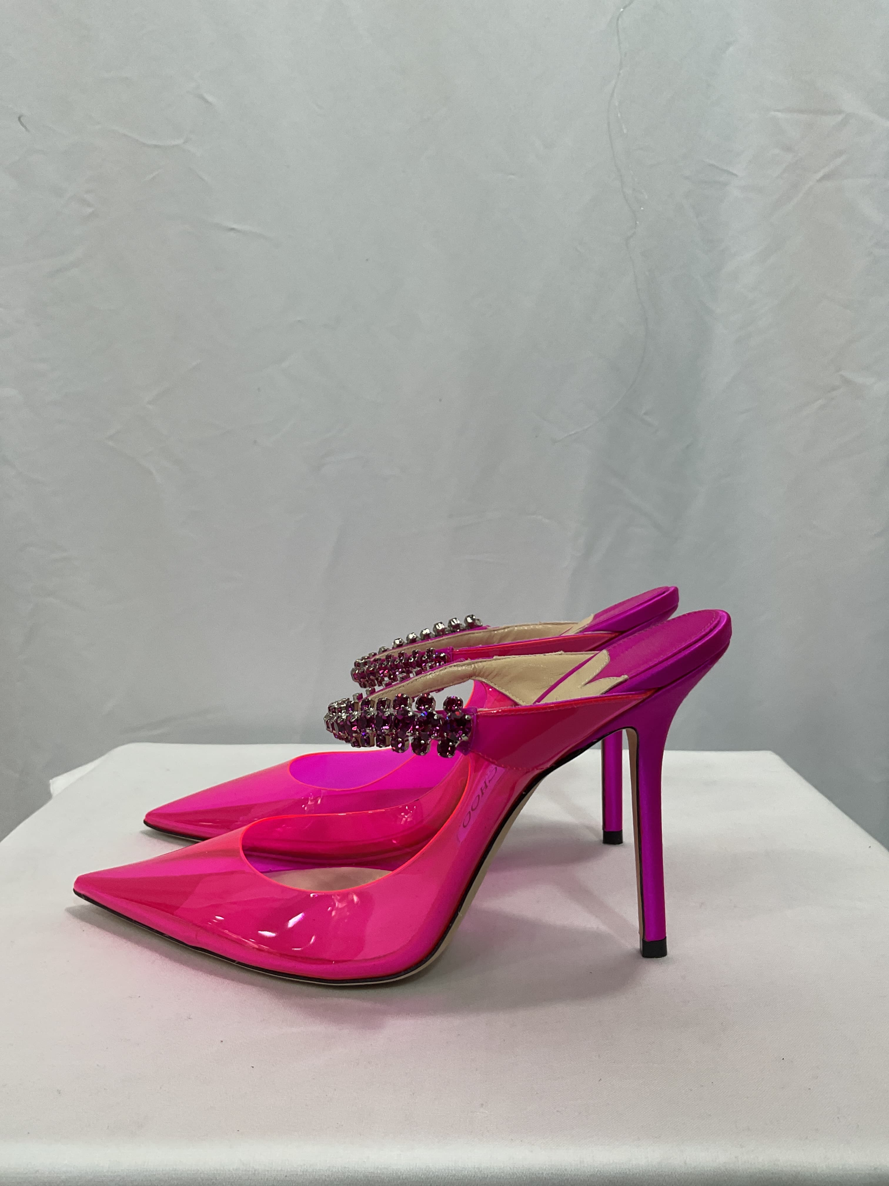 Bing Crystal Plexi Mule Pumps - Image 4