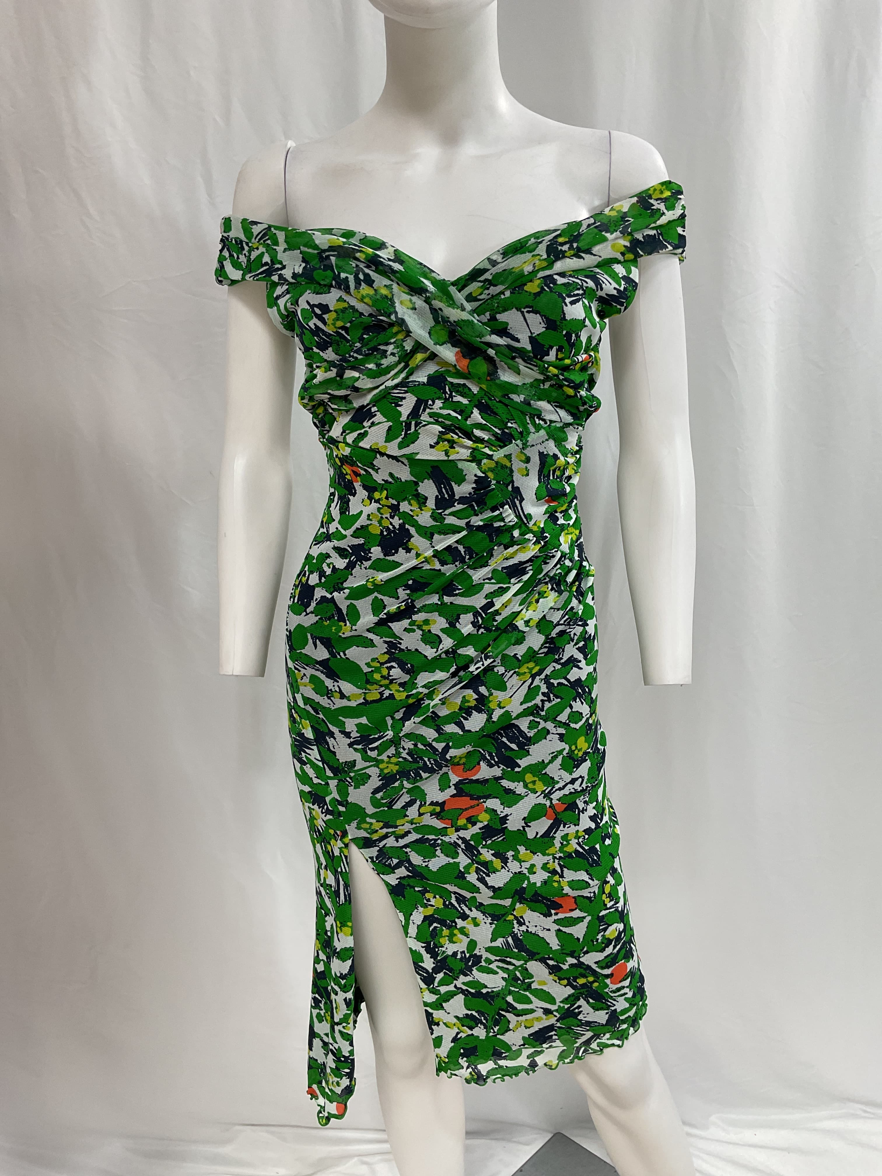 Lovinia Dress In Scribble Garden White - Image 2