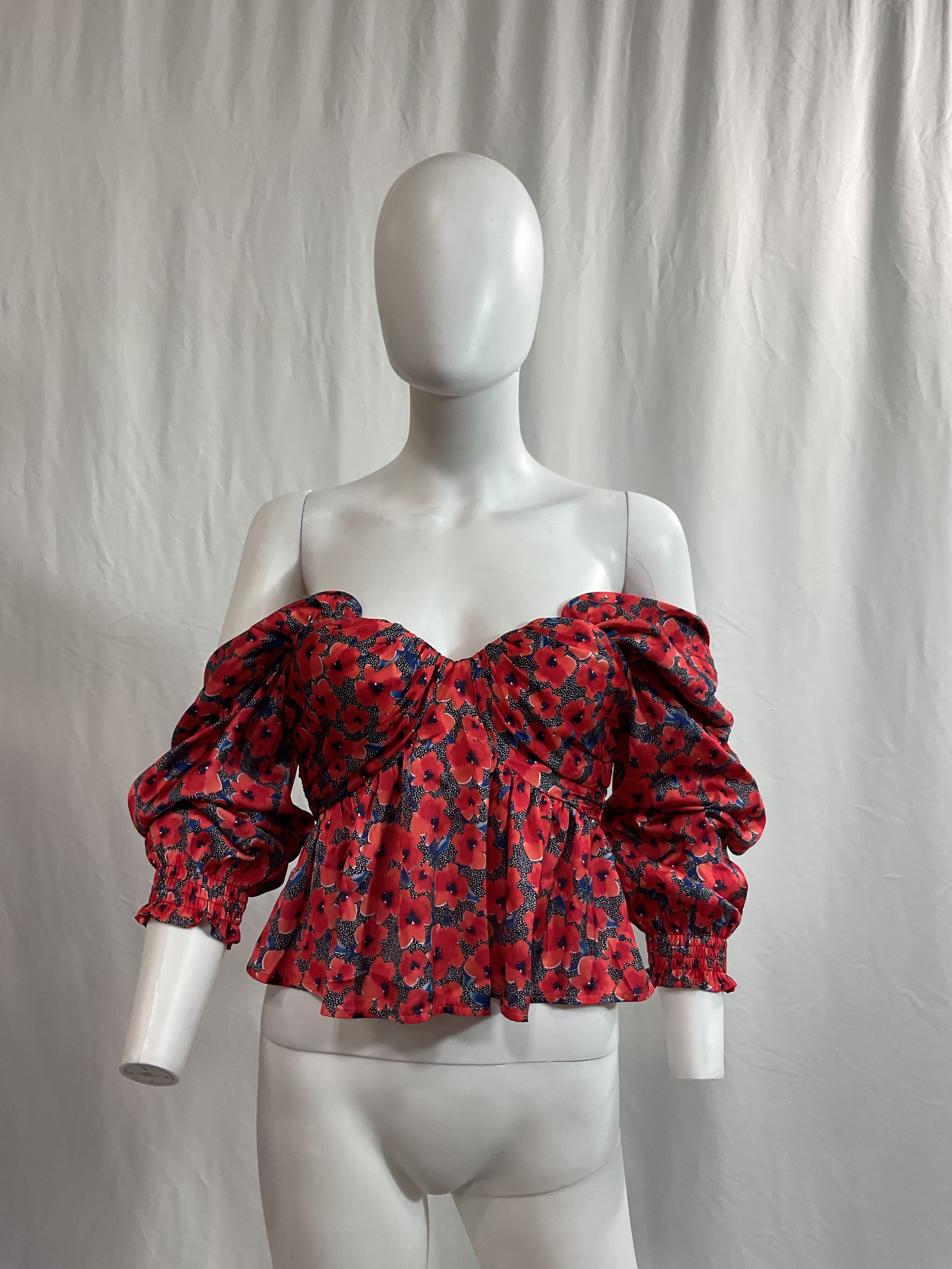House Of Harlow 1960 X Revolve Burna Blouse In Red Poppy Floral - Image 2