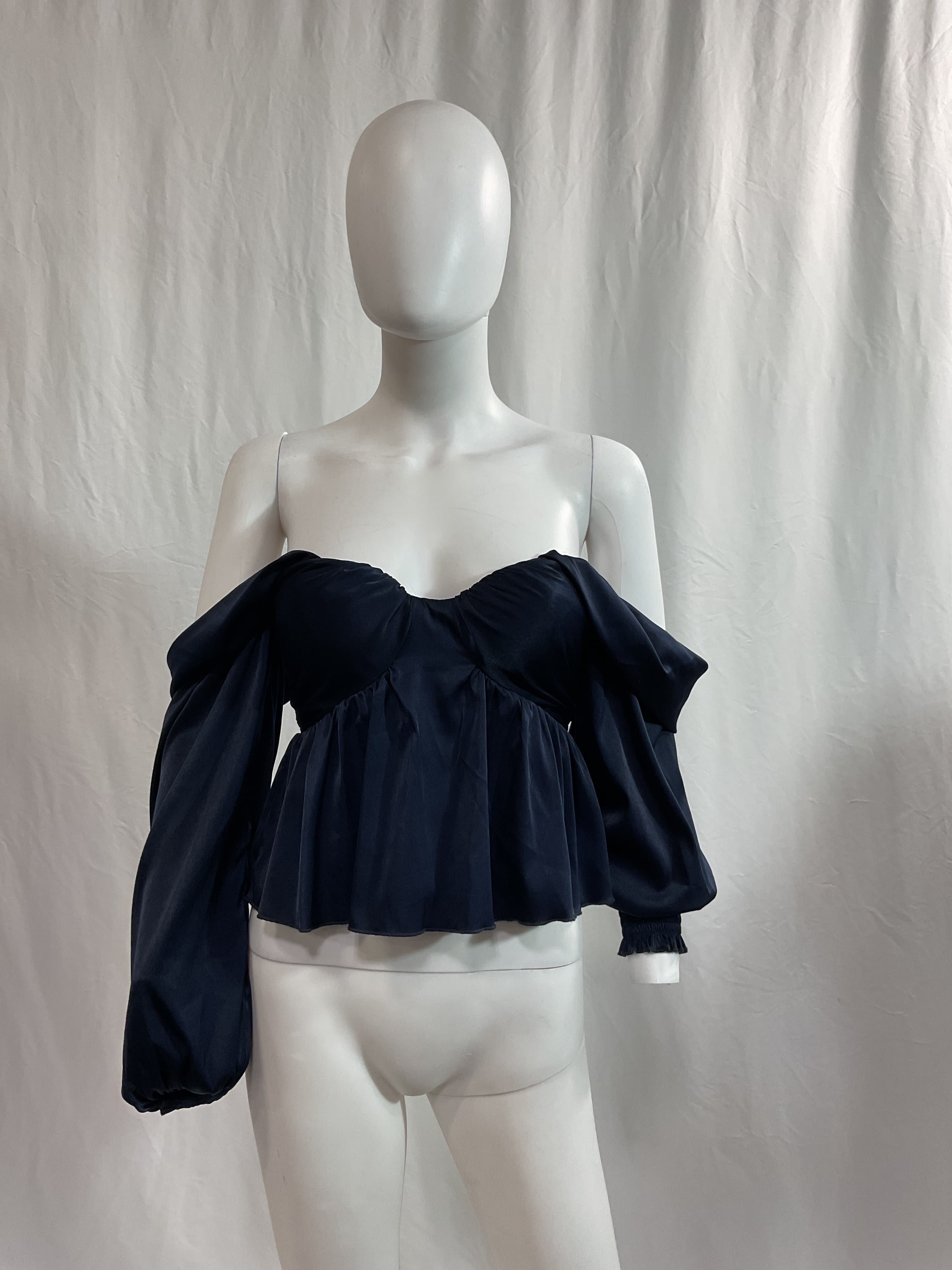 House Of Harlow 1960 X Revolve Burna Blouse In Navy - Image 3