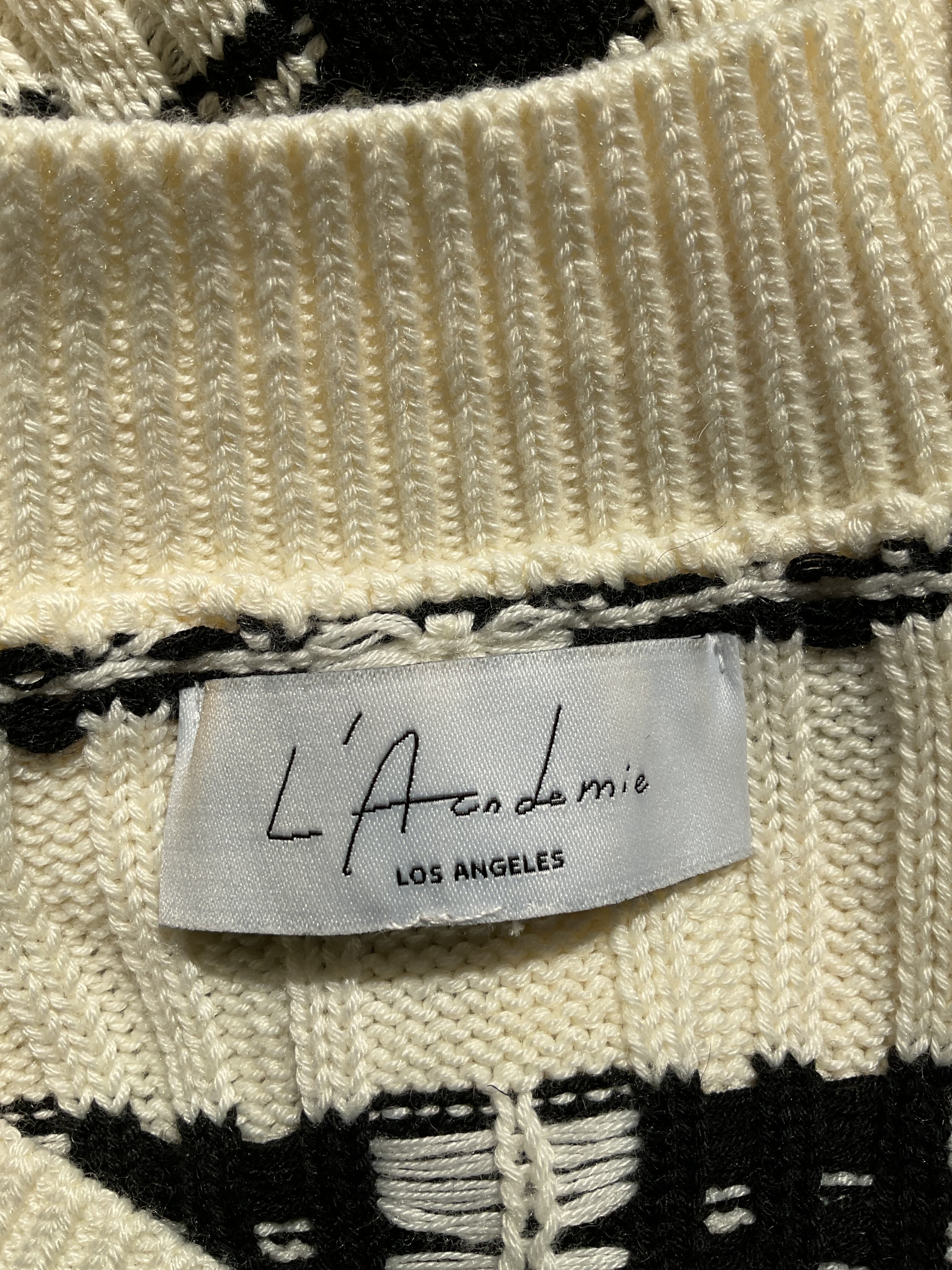 Evran Check Sweater In White & Black - Image 4