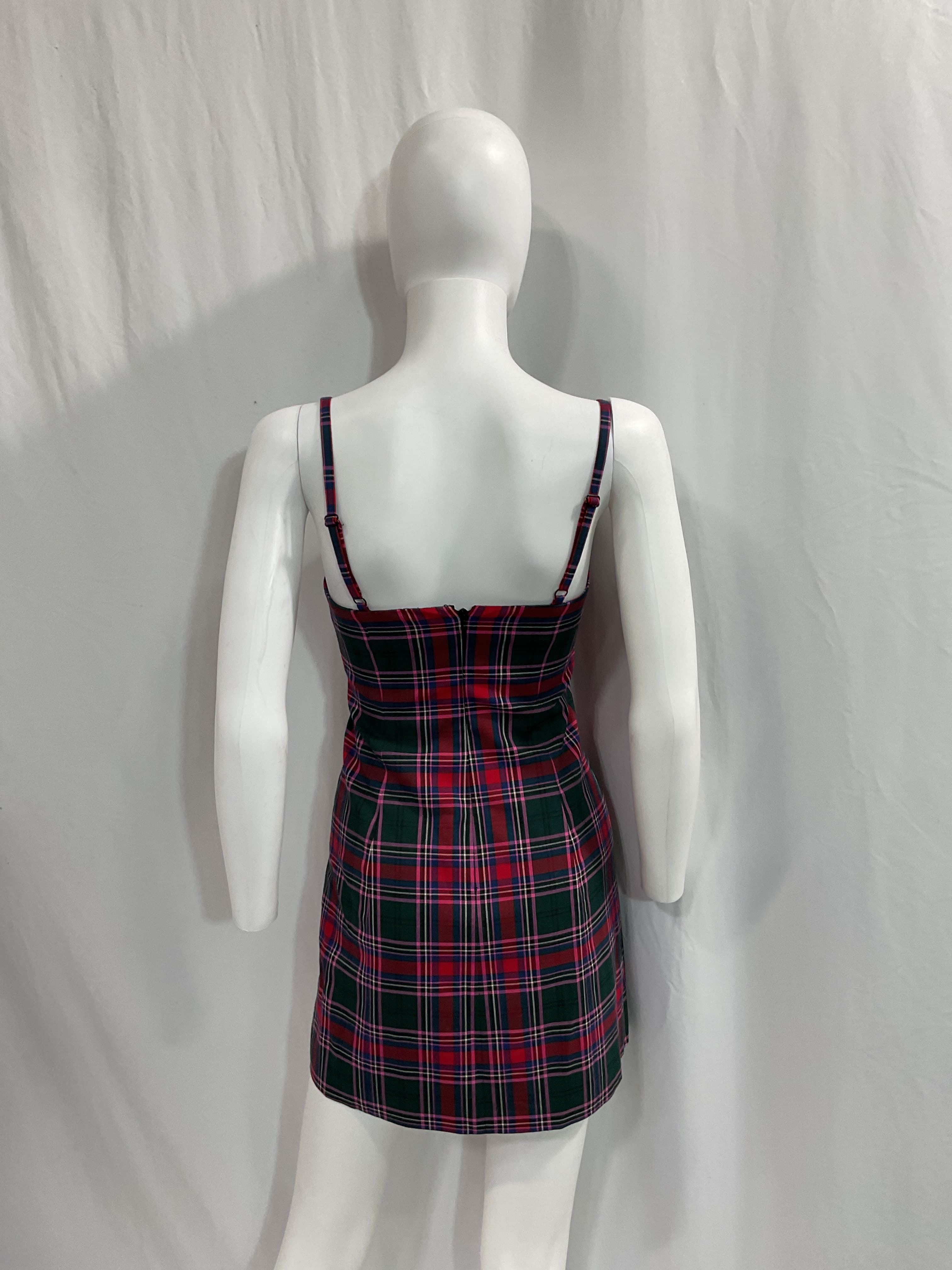 Joi Mini Dress In Pink Multi Plaid - Image 3