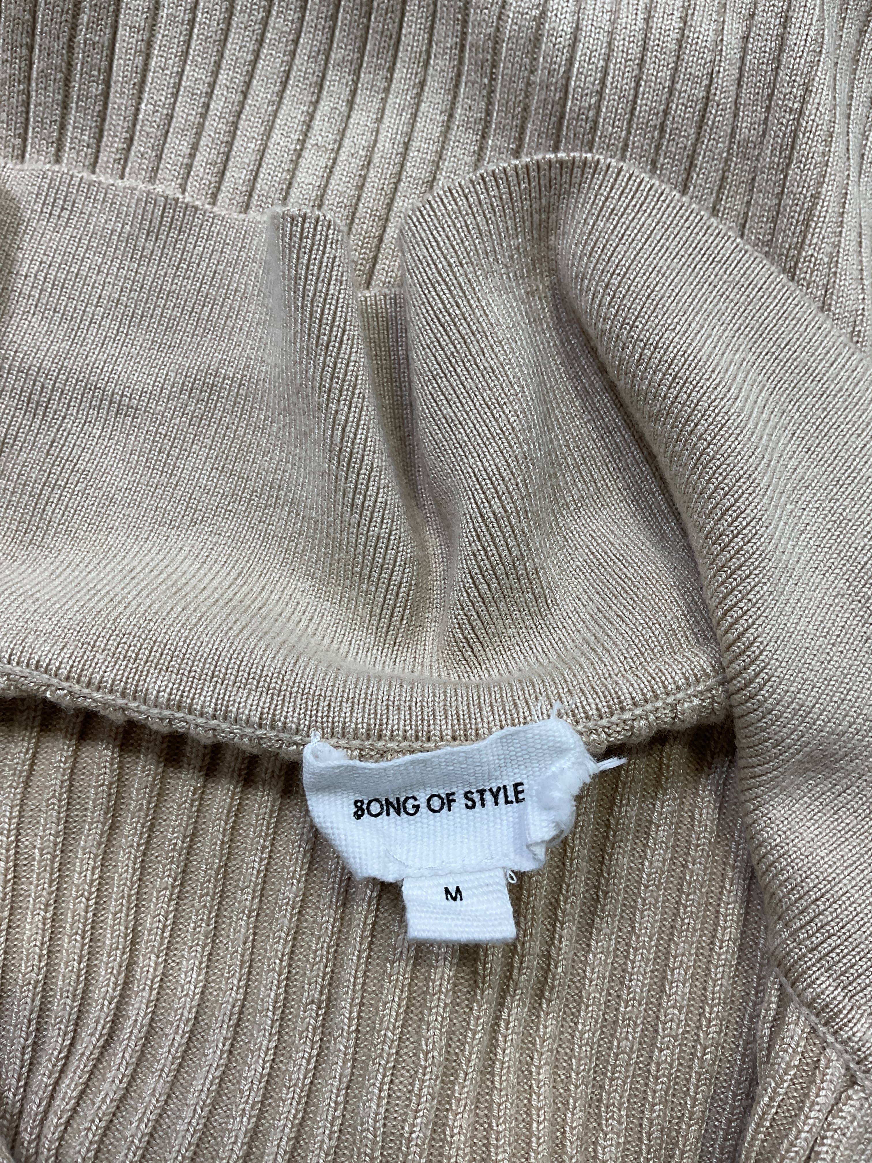 Ivali Rib Top In Beige - Image 4