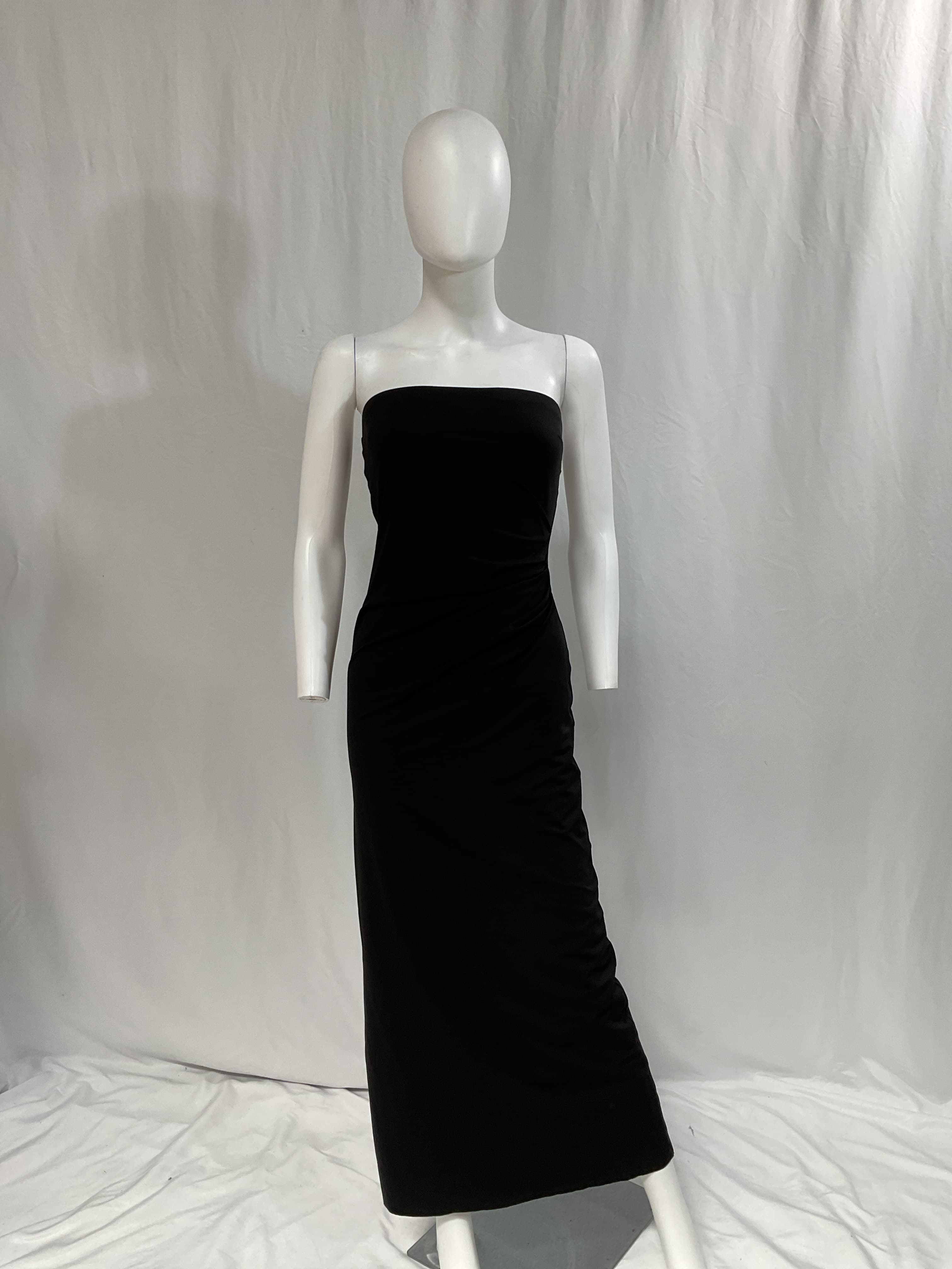 Myla Strapless Midi Dress In Black - Image 2