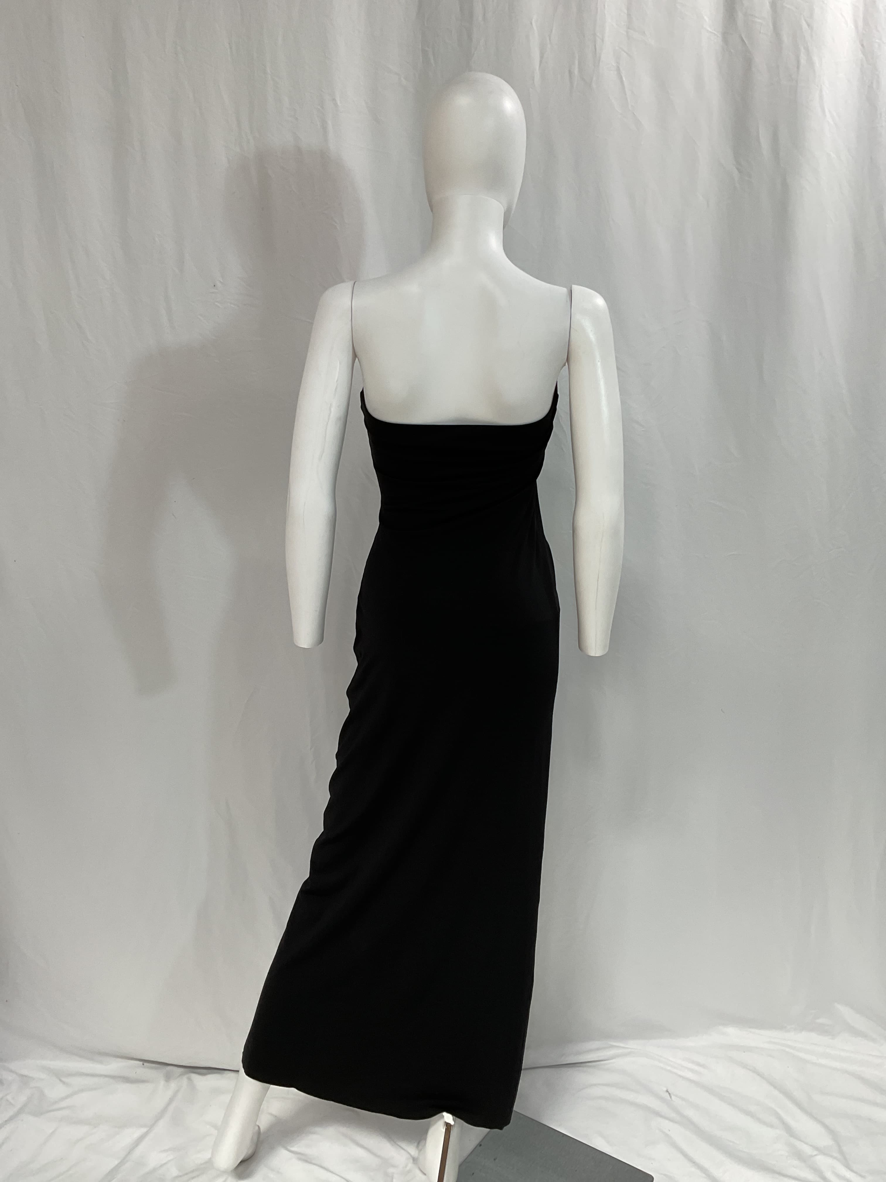 Myla Strapless Midi Dress In Black - Image 3