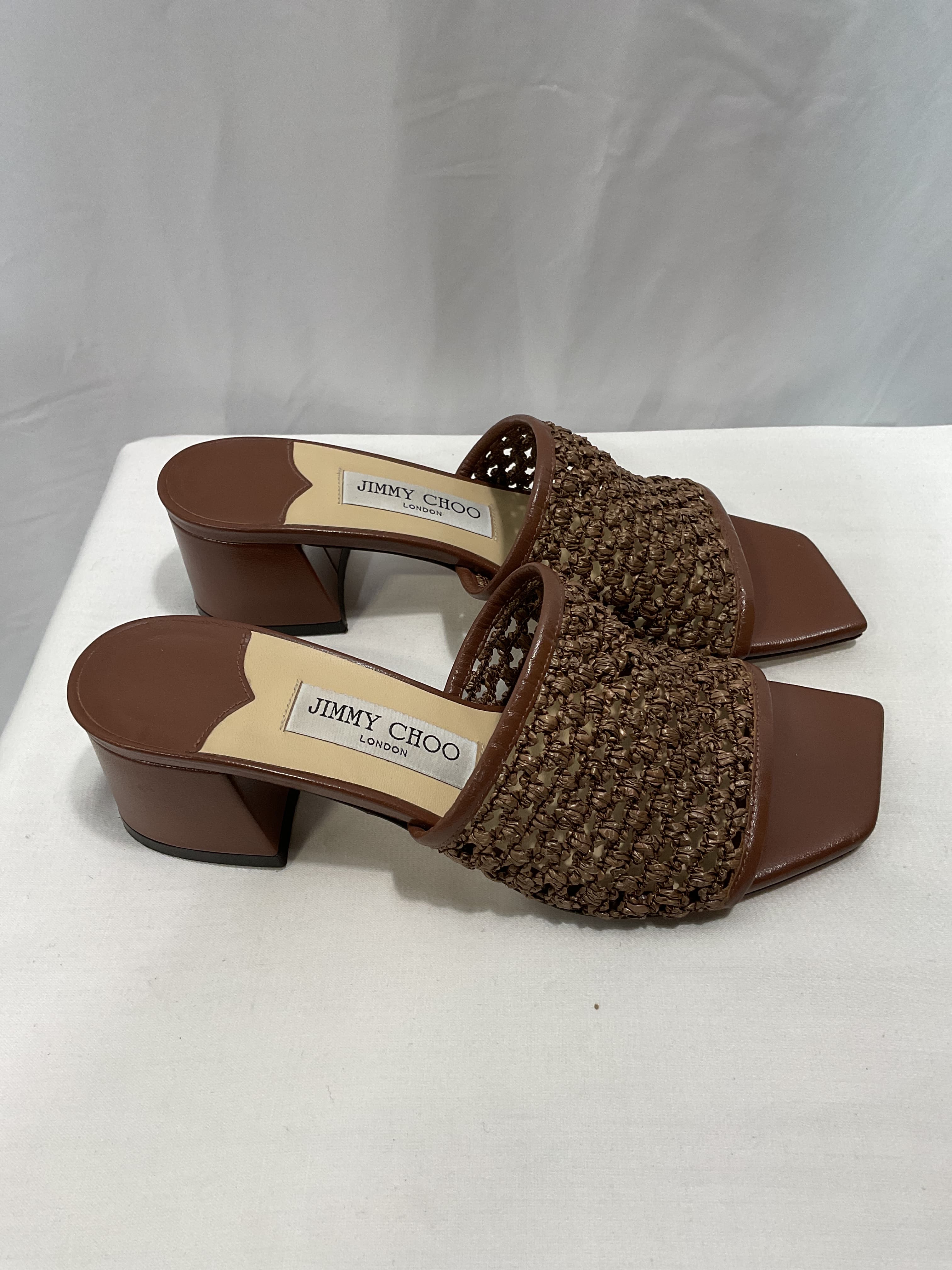 Themis 45mm Woven Raffia Sandals - Image 2