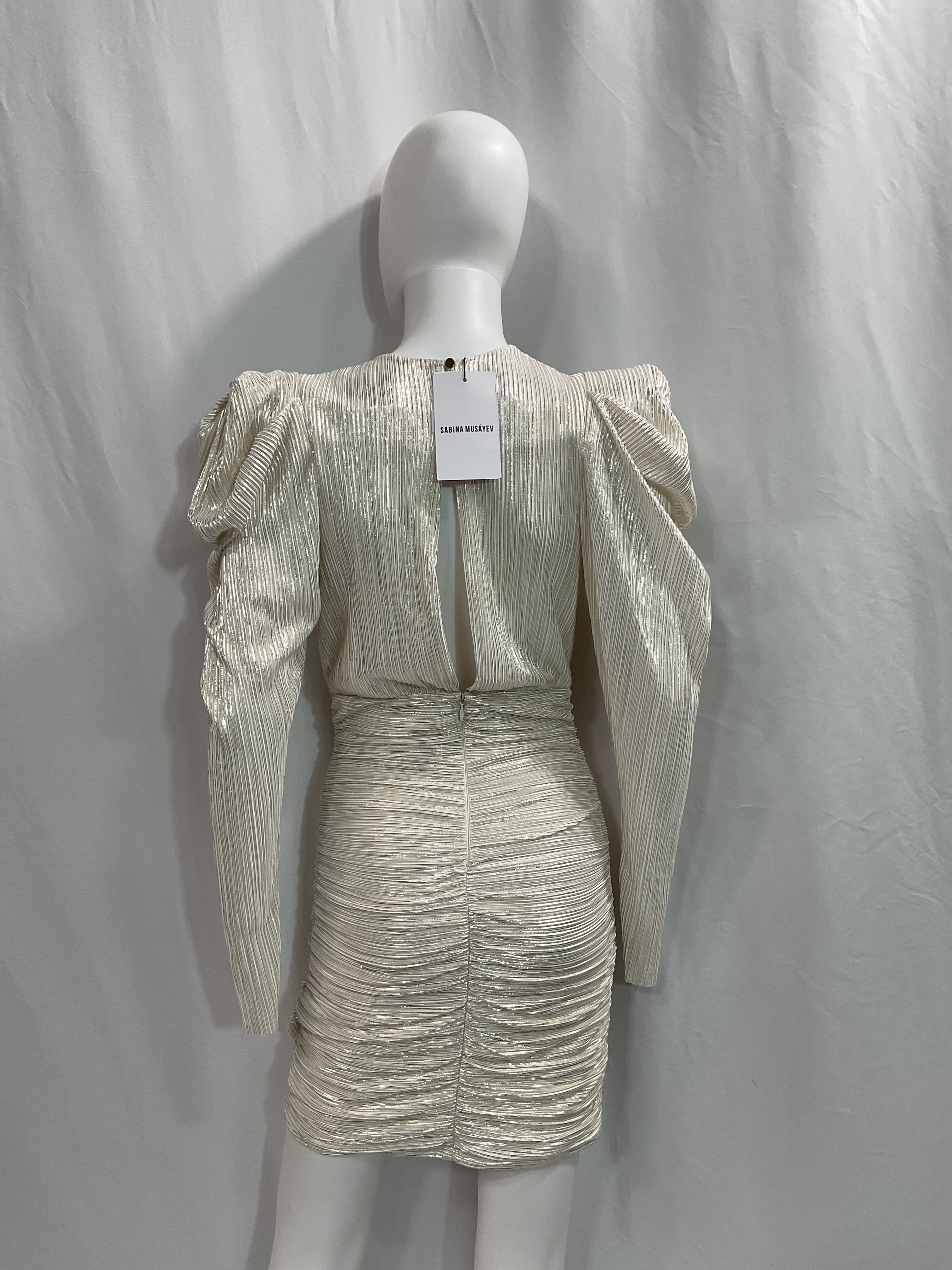 Myra Dress In Off White - Image 4