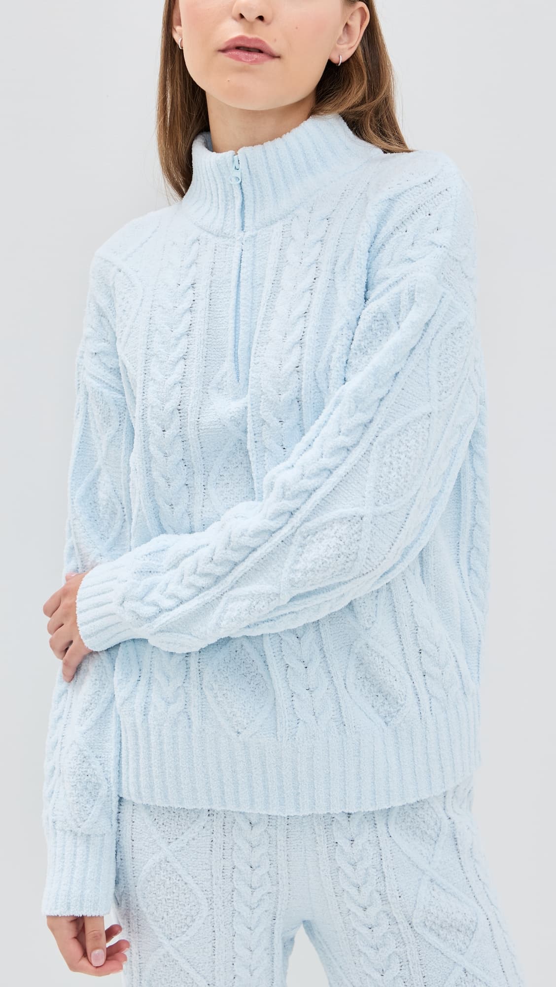 Cable Crew Long Sleeve Sweater - Image 1