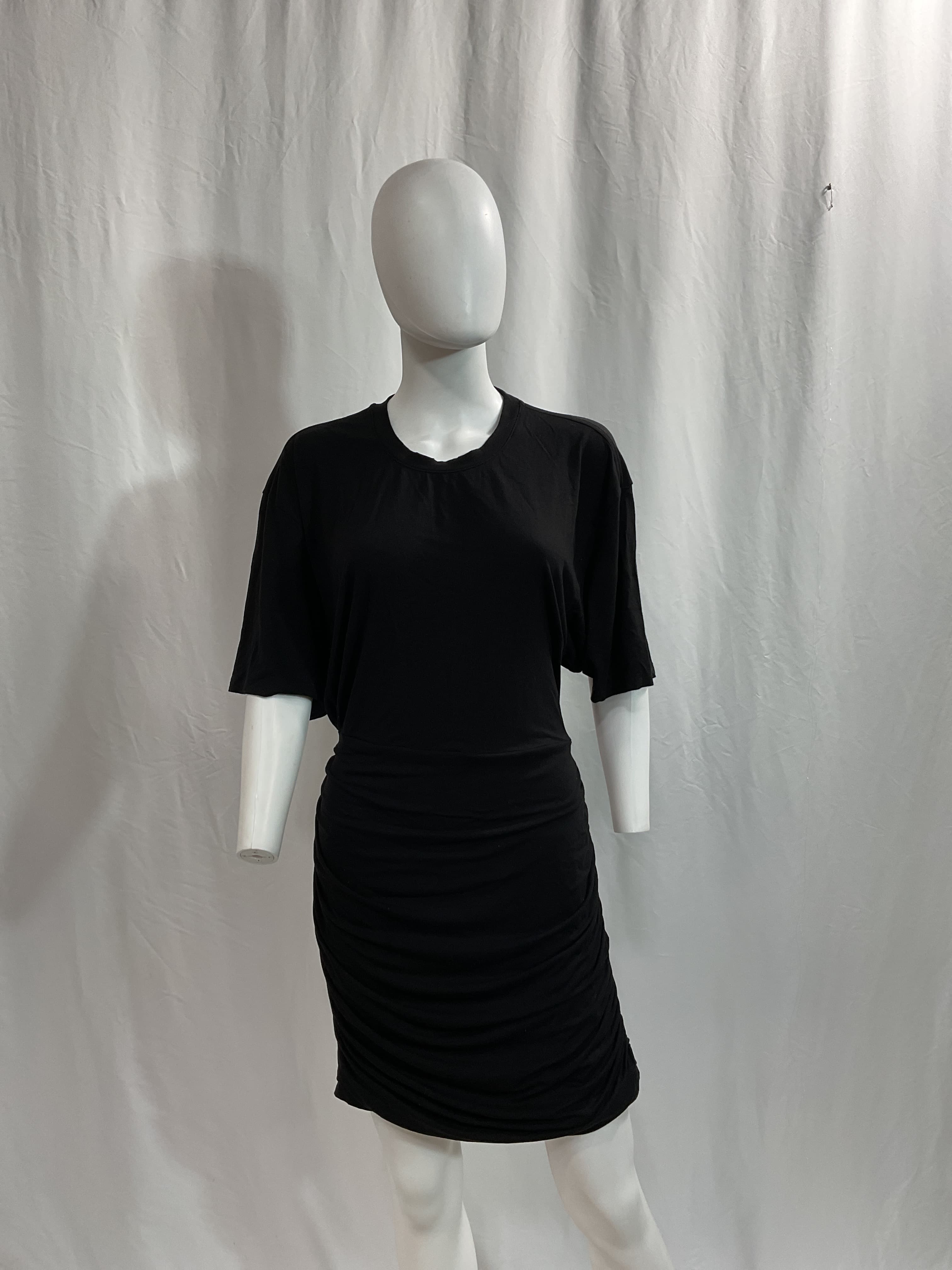 Matte Jersey Short Sleeve Ruched Mini Dress - Image 2