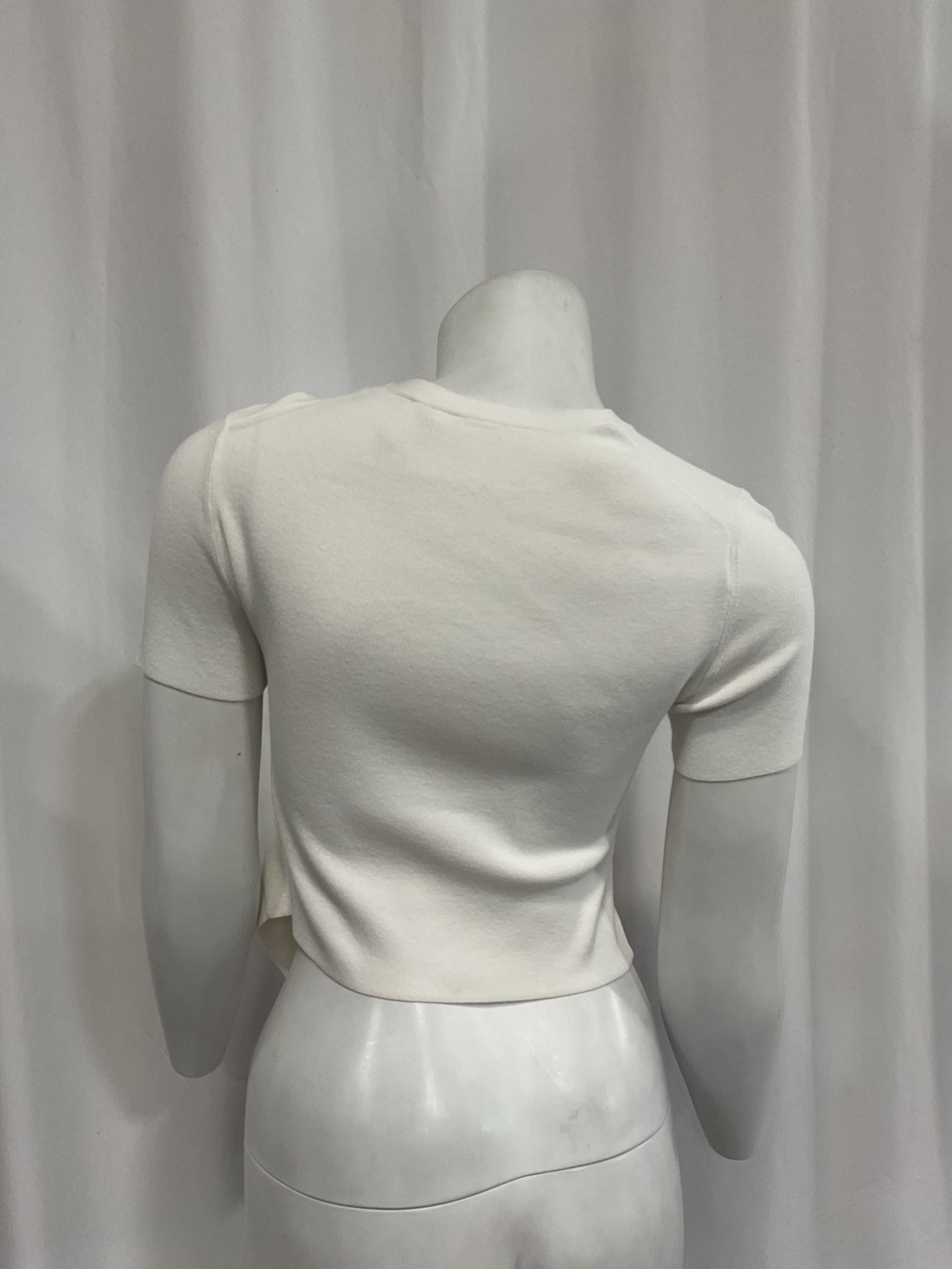Twist Crop Top In White - Image 2